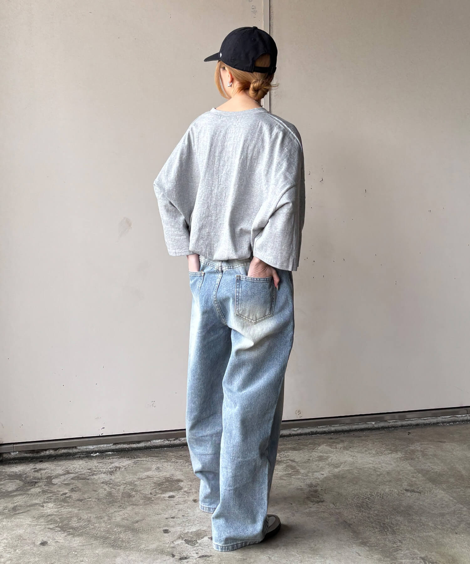 ウォッシュワイドデニムパンツ | Washed wide denim pants (chiica select)