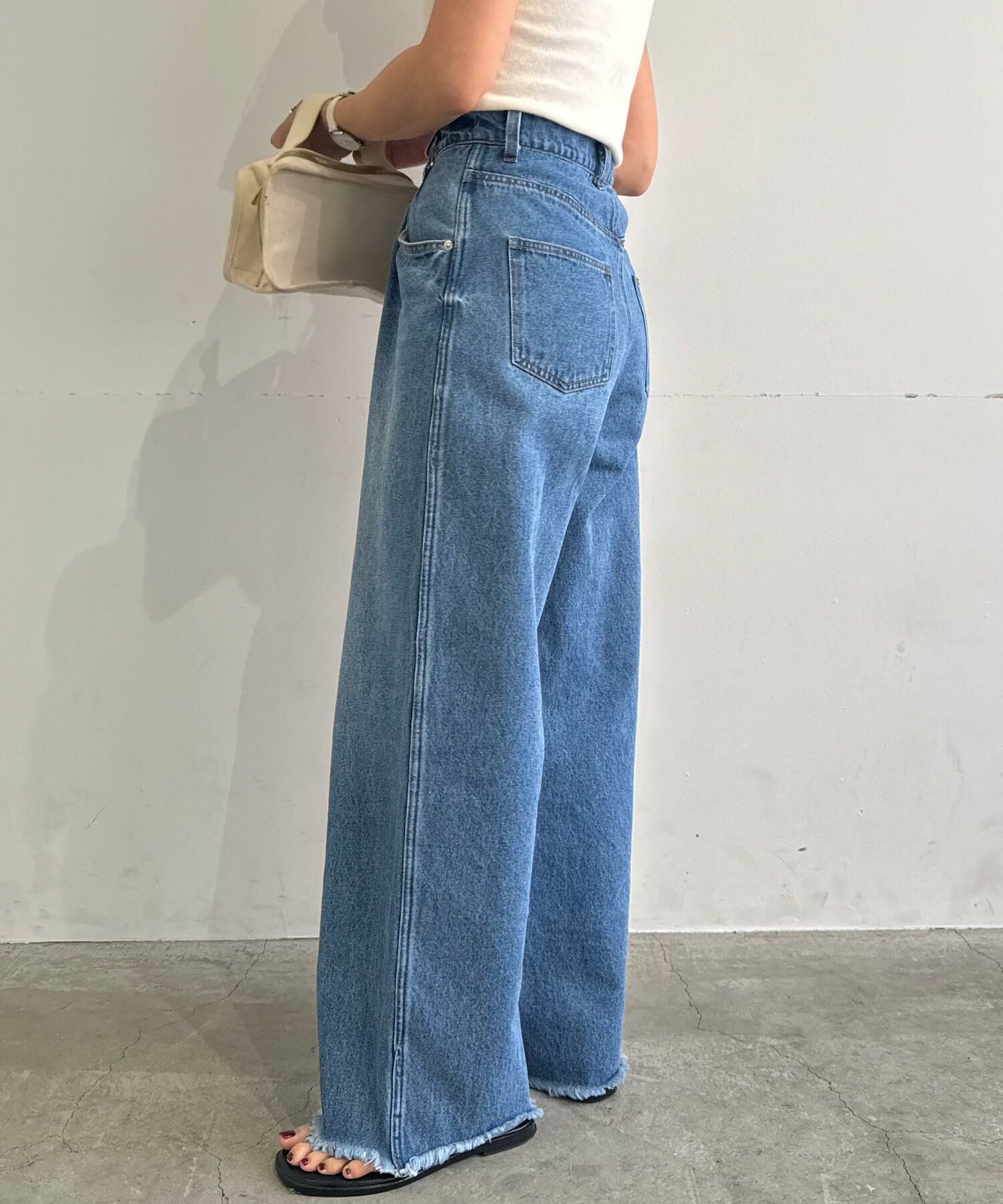 フリンジデニムセットアップ | Fringe denim set up (chiica original)