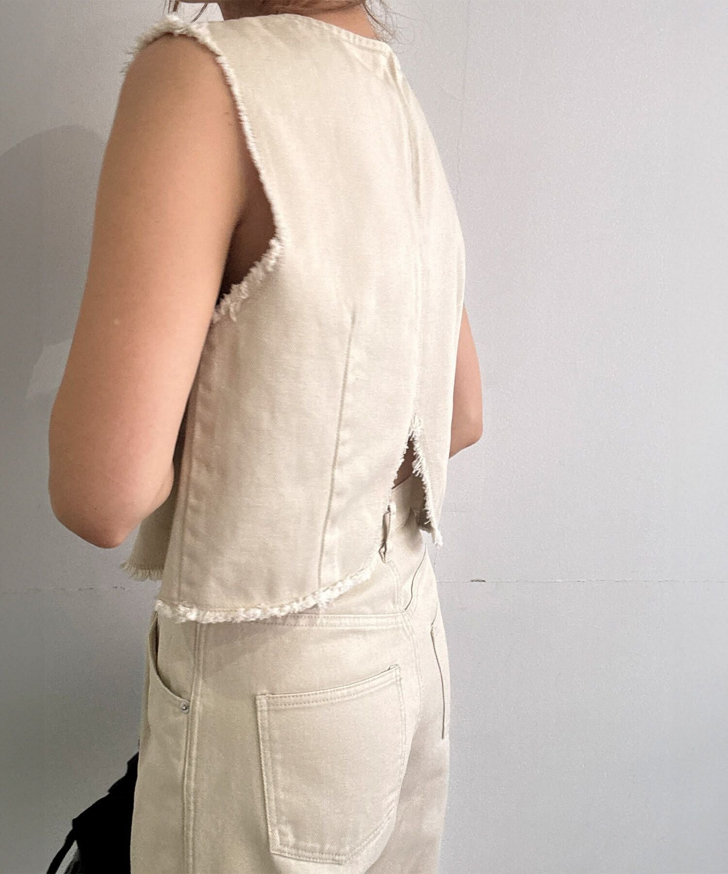 フリンジデニムセットアップ | Fringe denim set up (chiica original)