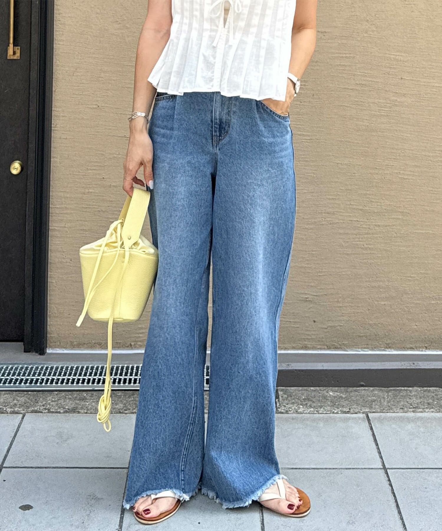 フリンジデニムセットアップ | Fringe denim set up (chiica original)