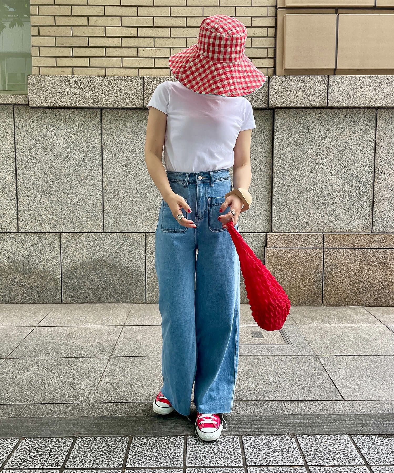 フロントポケットハイウエストフレアデニム | Front pocket high waist