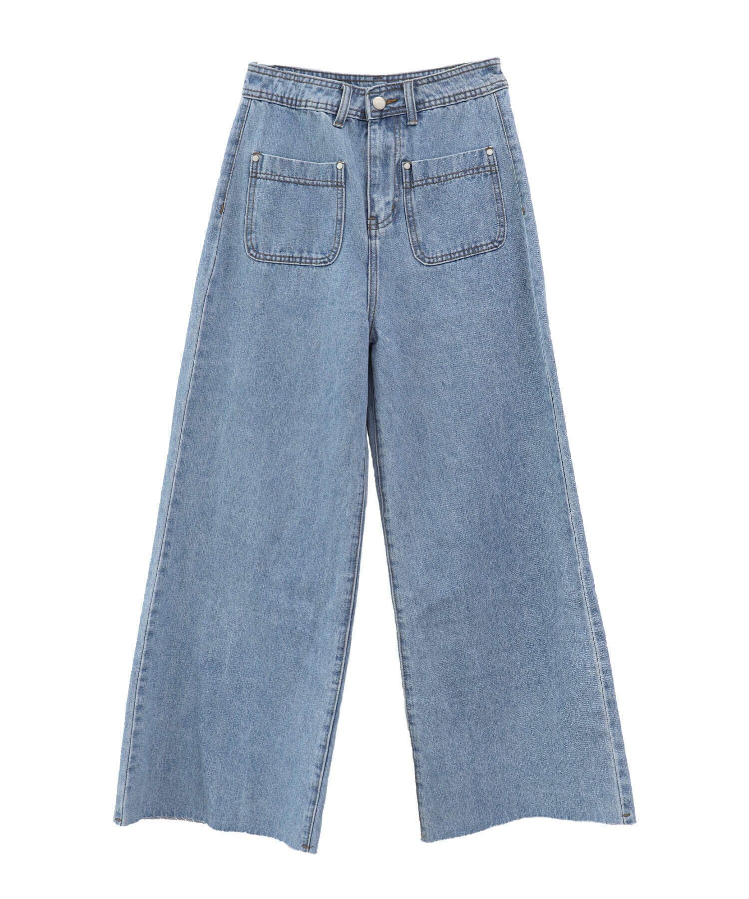フロントポケットハイウエストフレアデニム | Front pocket high waist