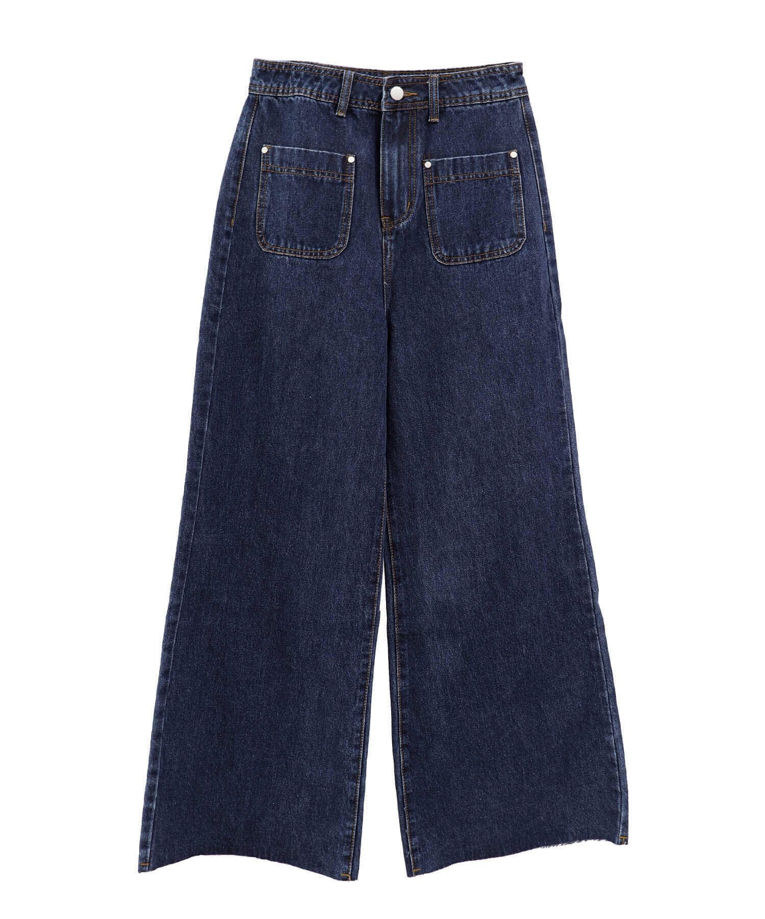 フロントポケットハイウエストフレアデニム | Front pocket high waist