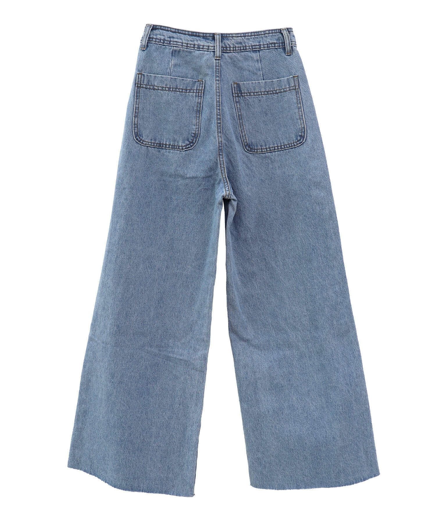 フロントポケットハイウエストフレアデニム | Front pocket high waist