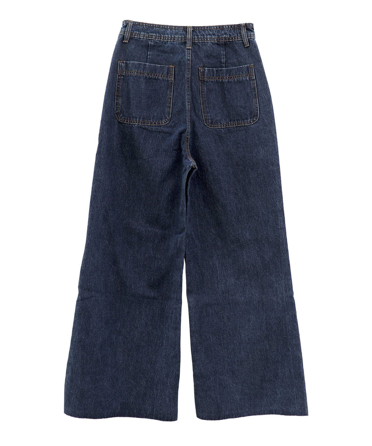 フロントポケットハイウエストフレアデニム | Front pocket high waist