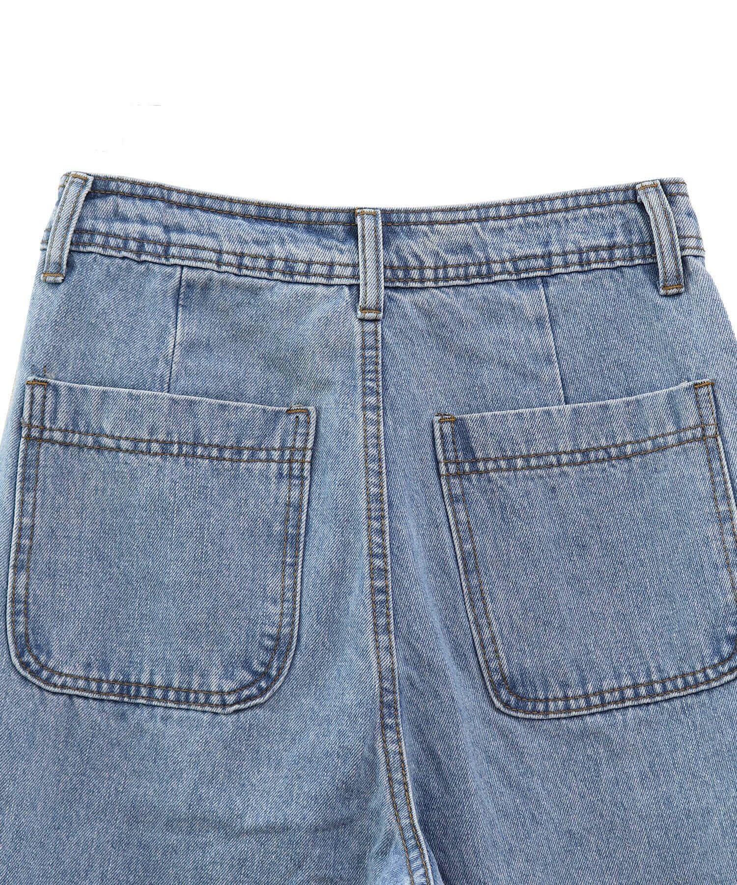 フロントポケットハイウエストフレアデニム | Front pocket high waist
