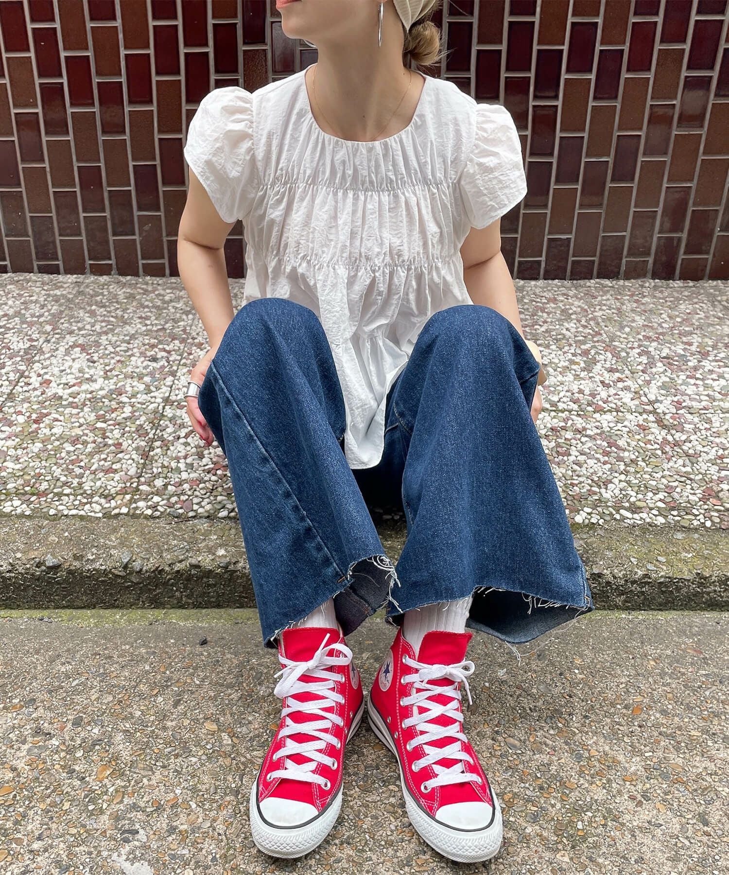 ギャザースモックブラウス | Gathered smock blouse (comochi select)