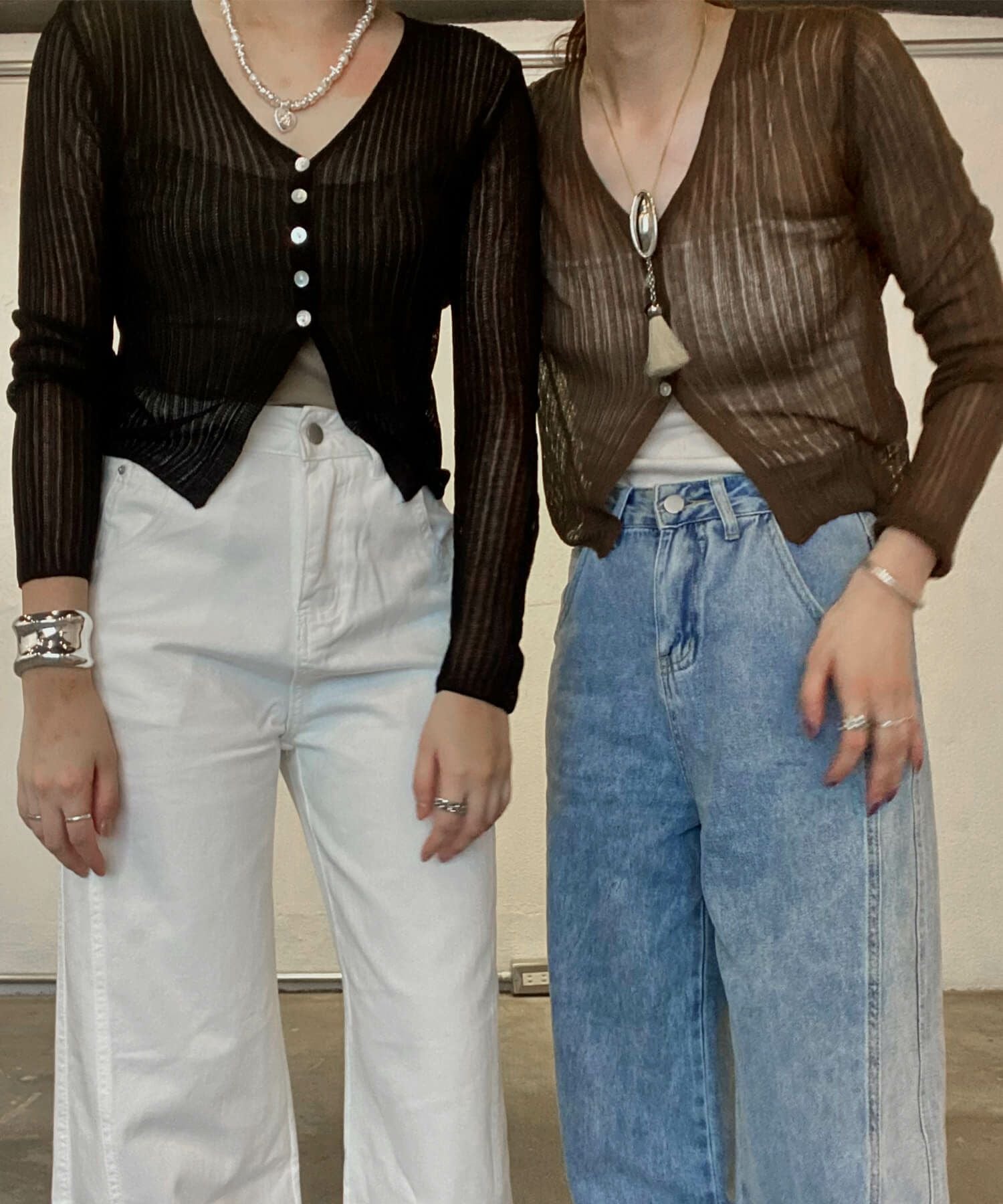リブシアーカーディガン | Rib sheer cardigan (kiharu select)