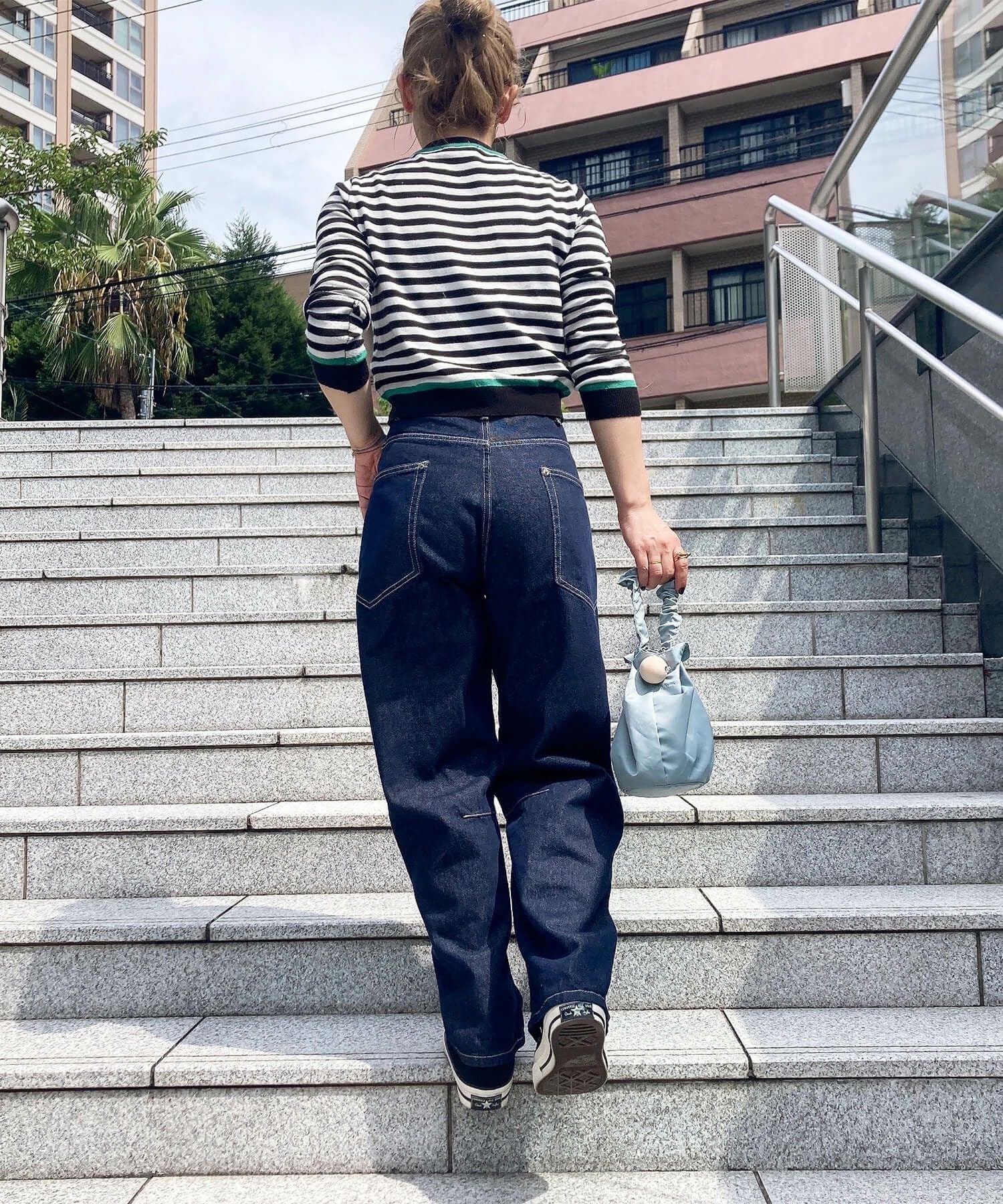 サイドポケットデザインワイドデニム | Side pocket design wide denim