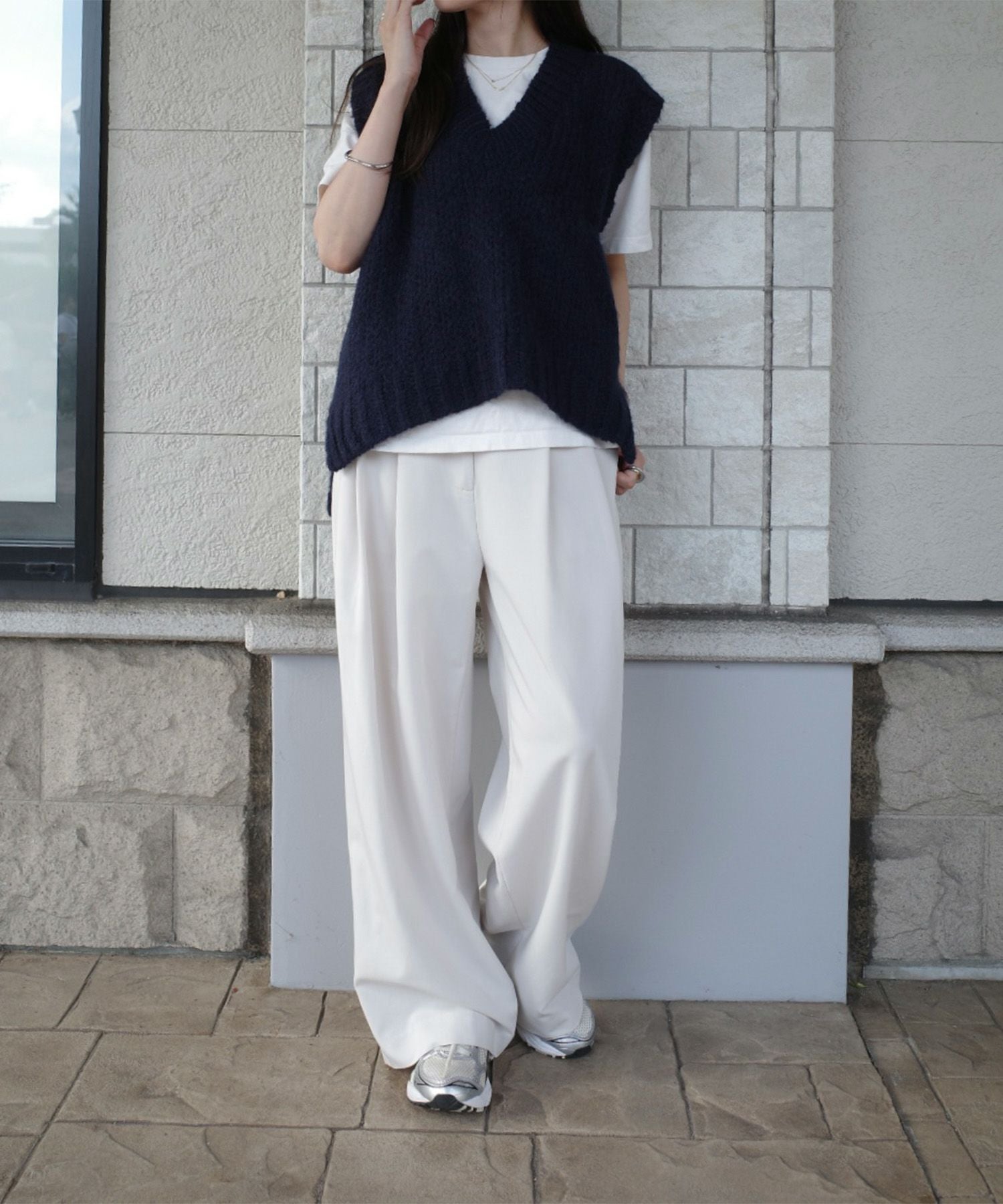 Vネックニットベスト | V neck knit vest (eri. select)