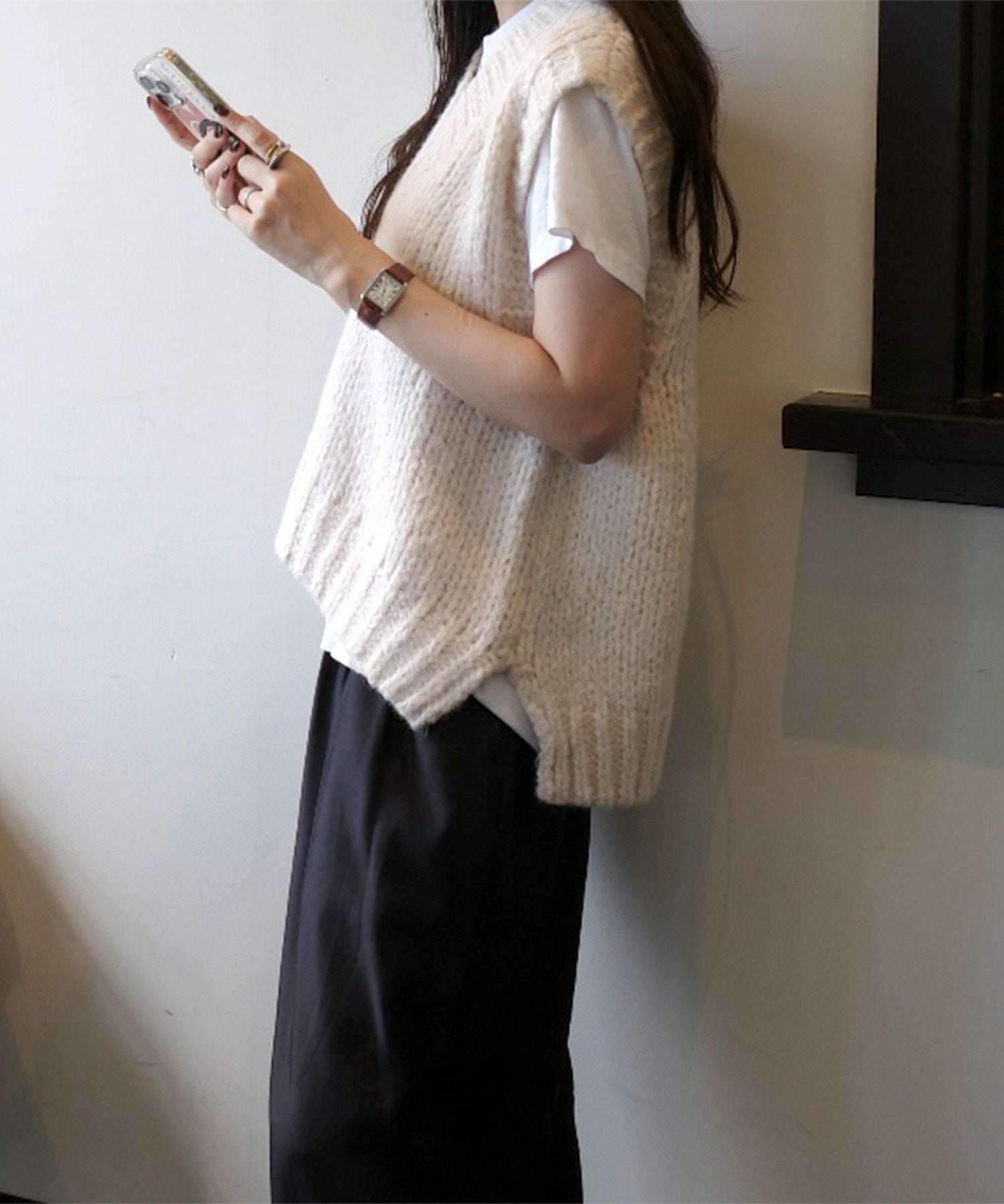 Vネックニットベスト | V neck knit vest (eri. select)