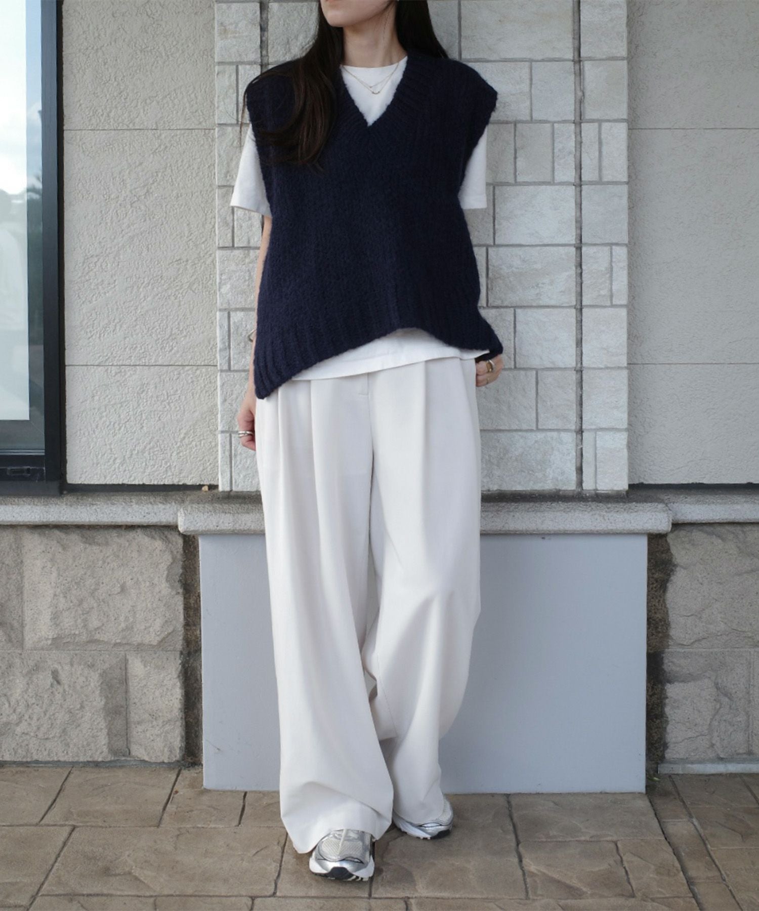 Vネックニットベスト | V neck knit vest (eri. select)