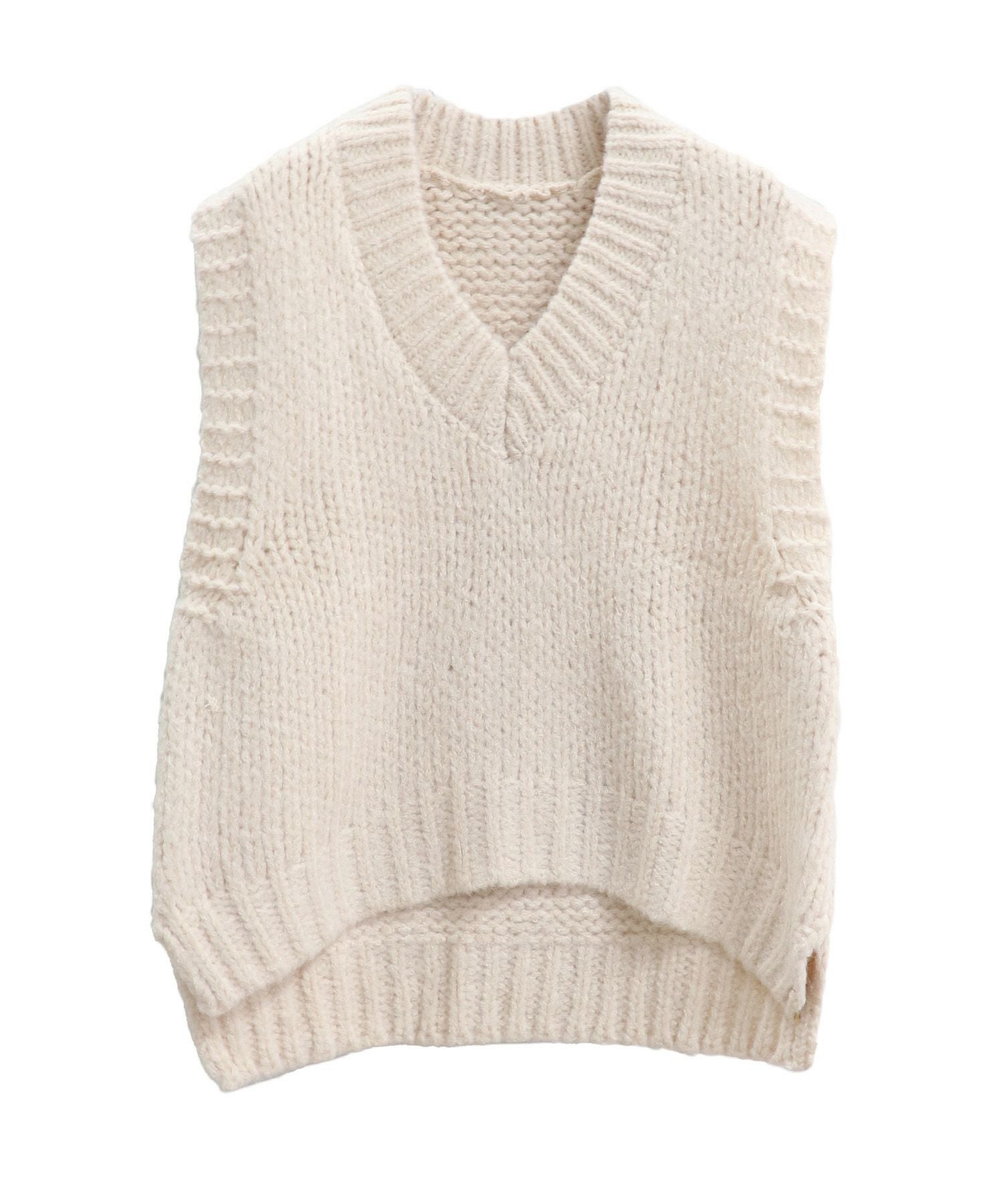 ホワイト ニットベスト　pois ポワ　knit vest OY/オーワイ』 DOLLY KINT VEST/オードリーニットベスト OY│A'GEM/9