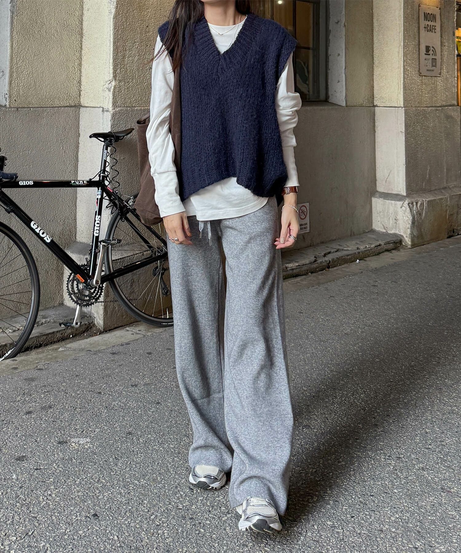 Vネックニットベスト | V neck knit vest (eri. select)