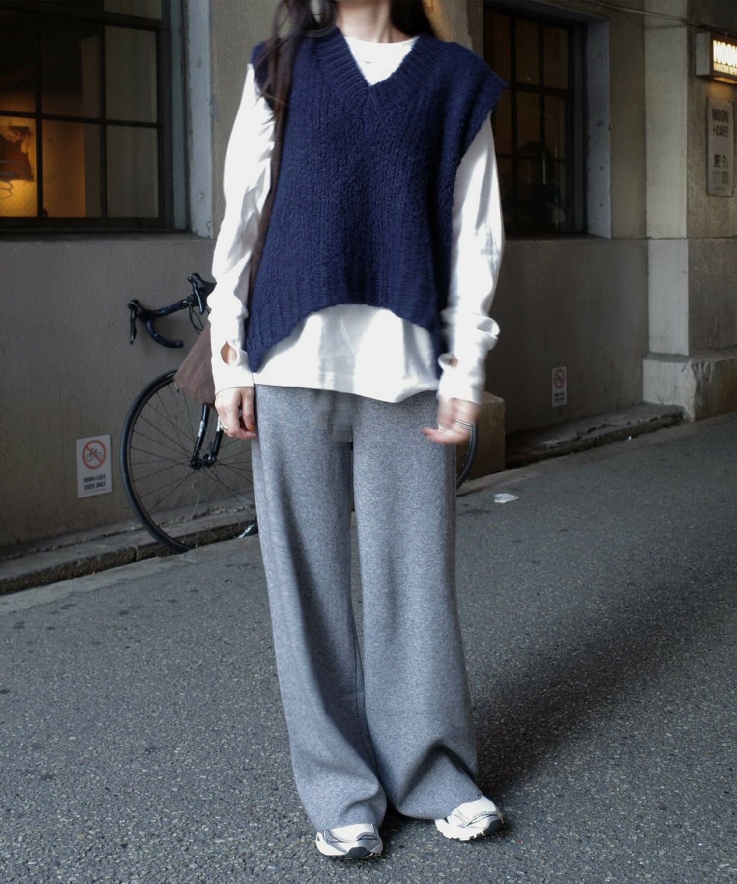 Vネックニットベスト | V neck knit vest (eri. select)