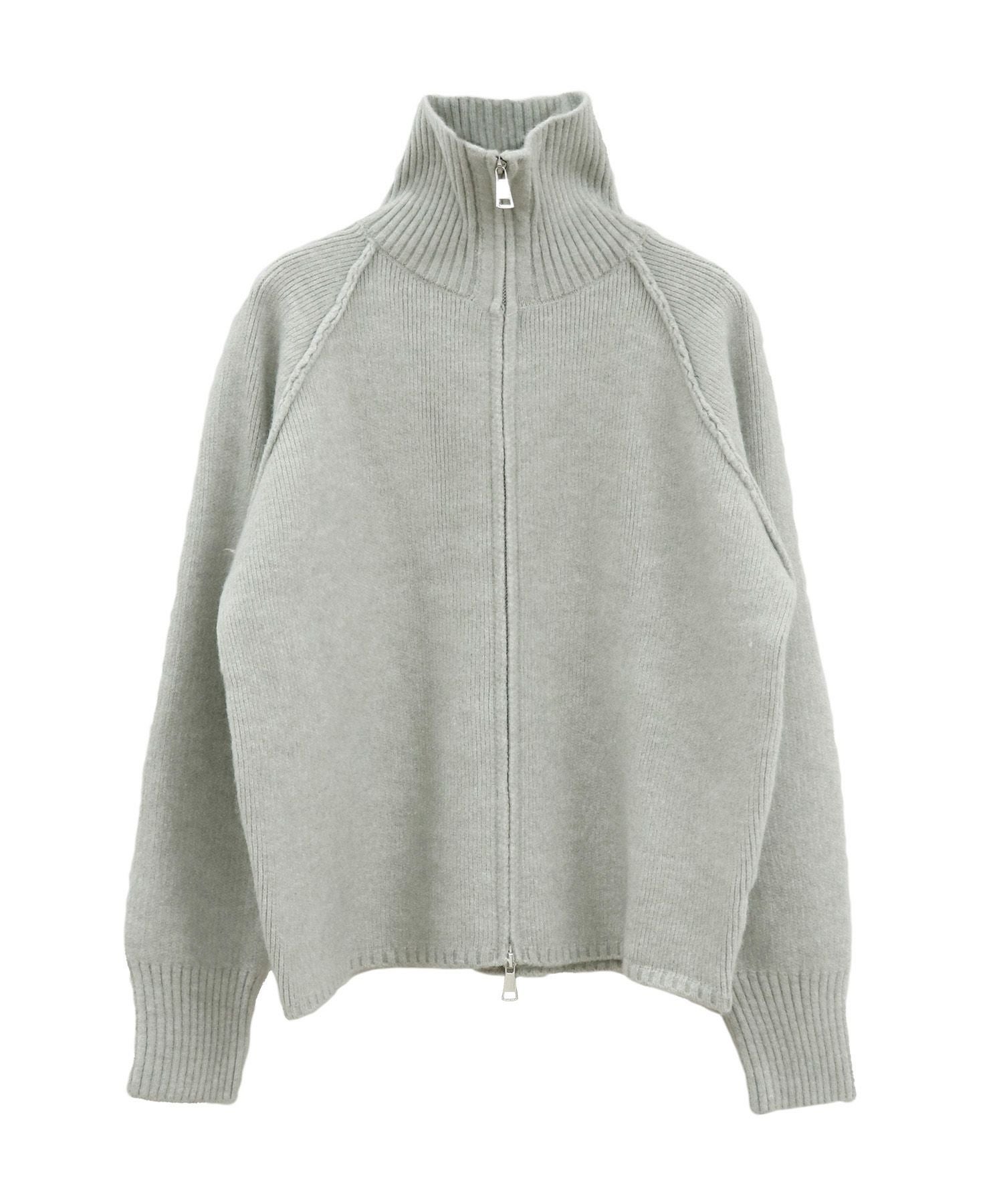 スタンドカラーダブルジップニット | Stand collar double zip knit