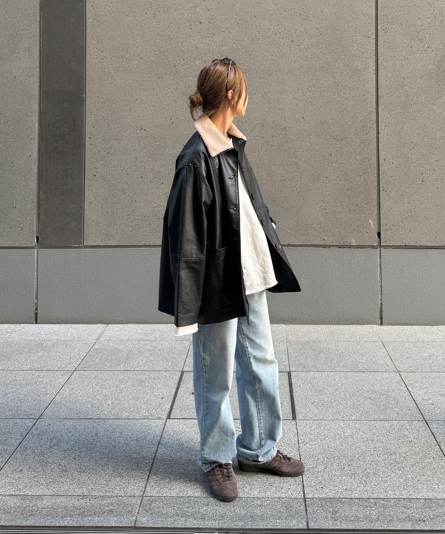 ボアカラーレザージャケット | Boa collar leather jacket (chiica select)