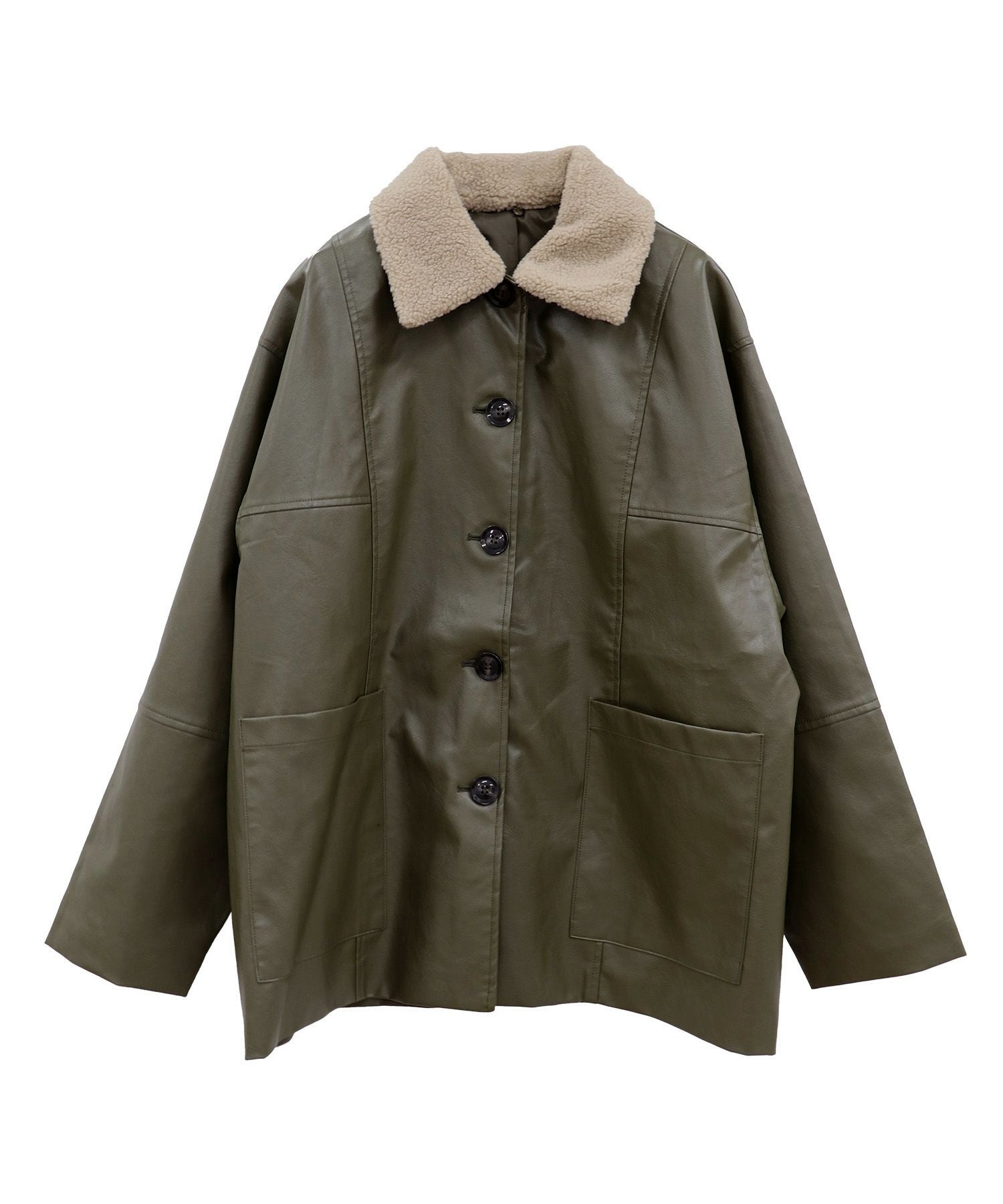 ボアカラーレザージャケット | Boa collar leather jacket (chiica select)