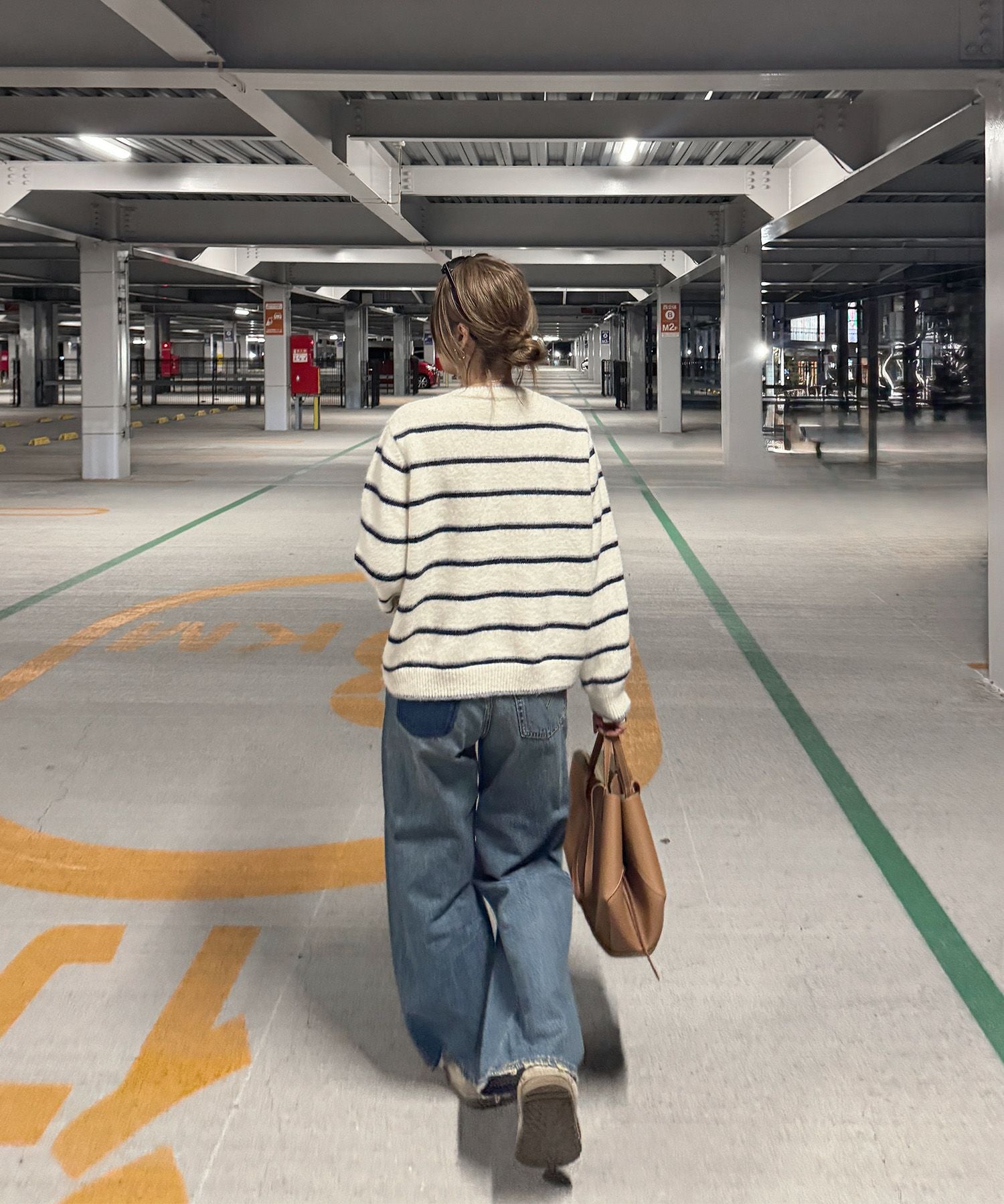 ウールニットボーダーカーディガン | Wool knit border cardigan