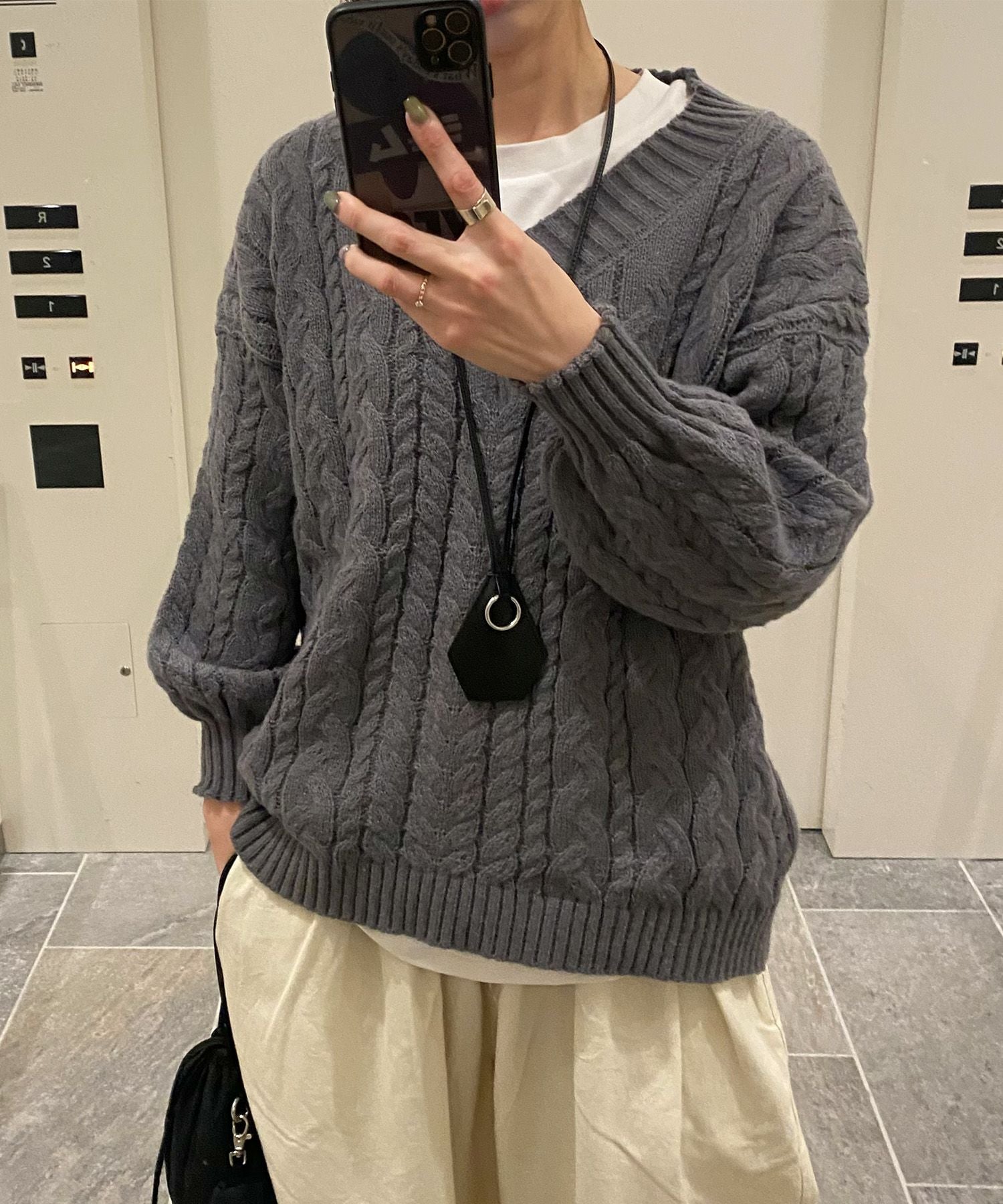 バックドロストナイロンワンピース | Back drawstring nylon one piece