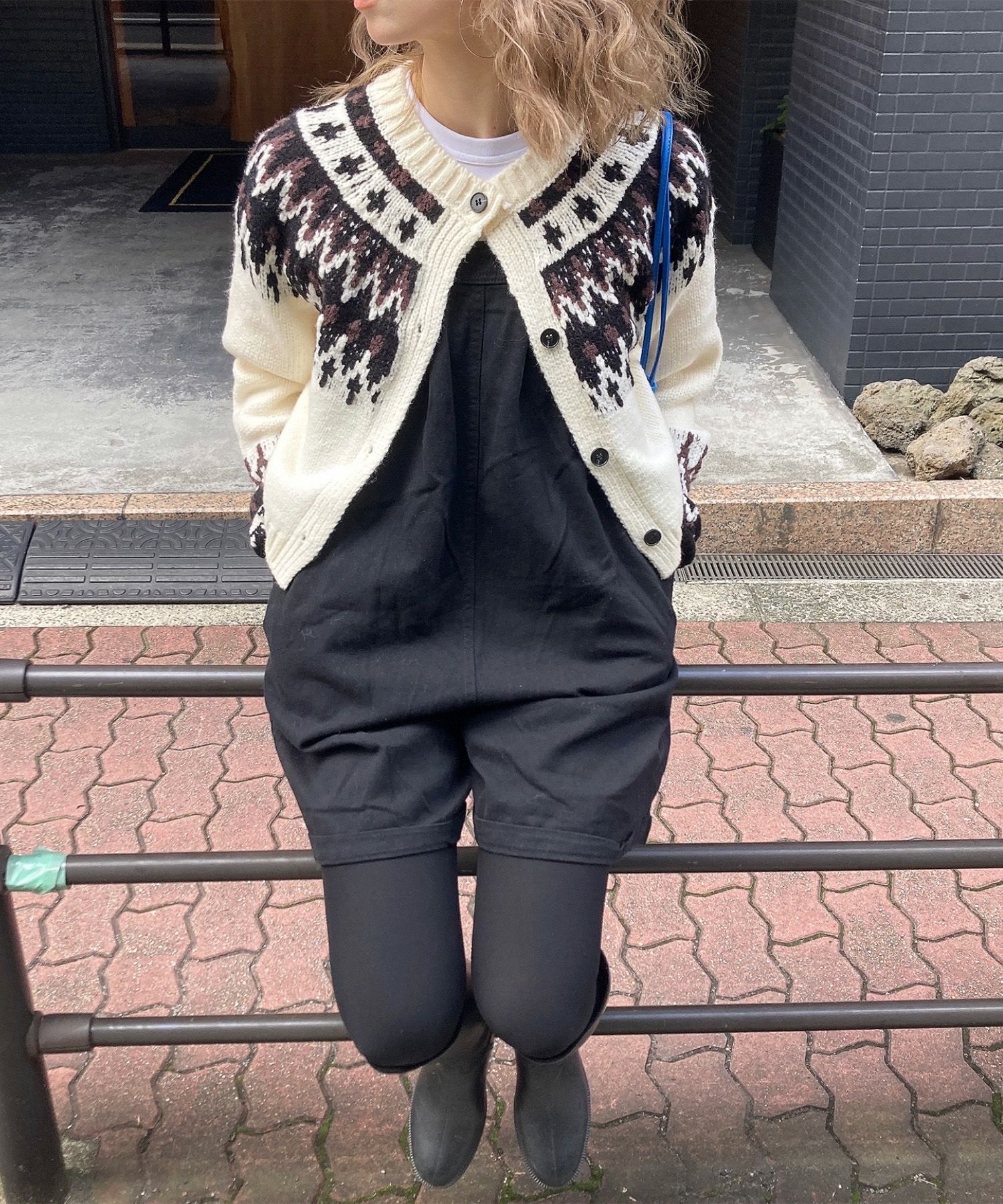ノルディック柄クロップドニット | Nordic cropped knit (comochi select)