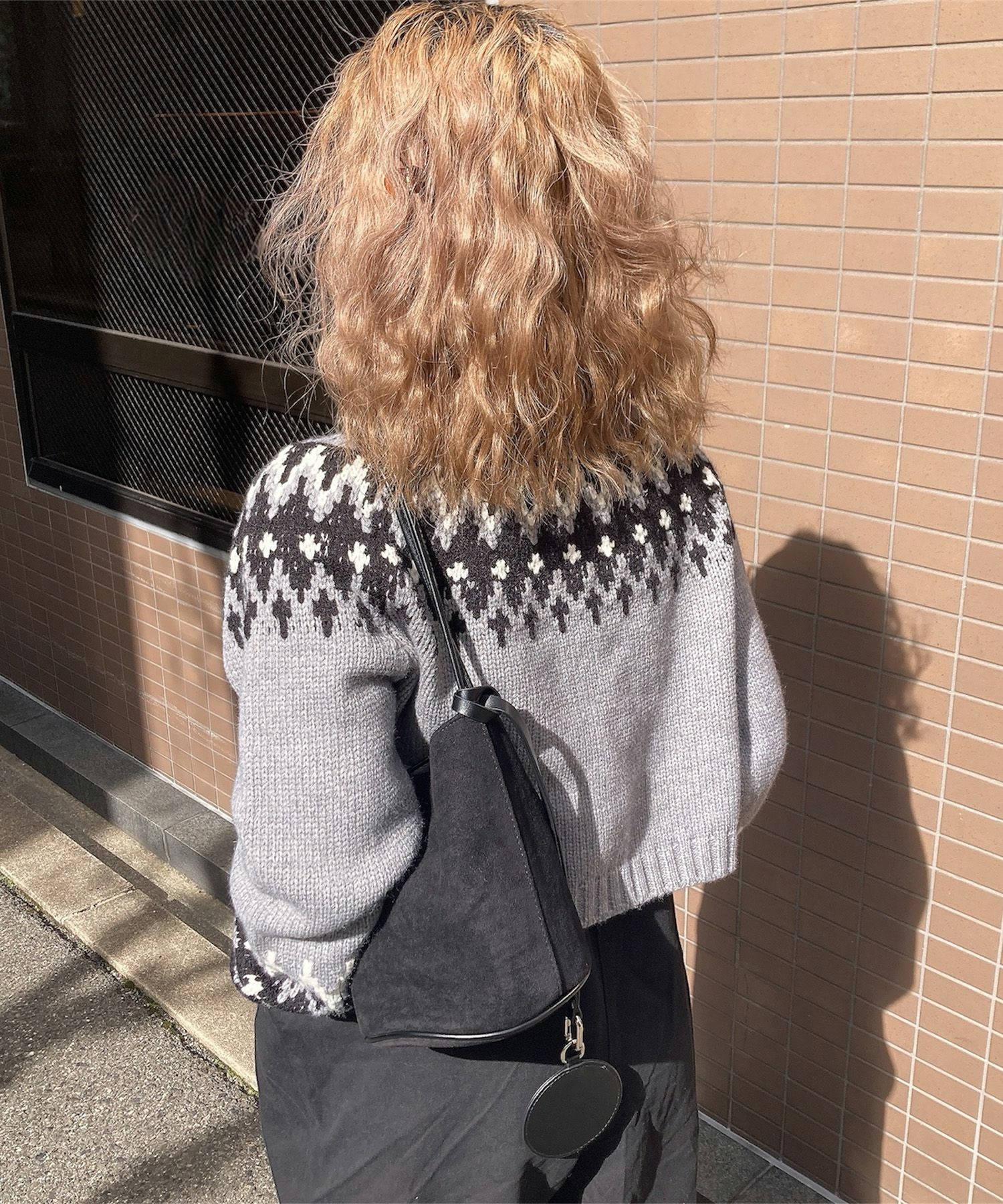ノルディック柄クロップドニット | Nordic cropped knit (comochi select)