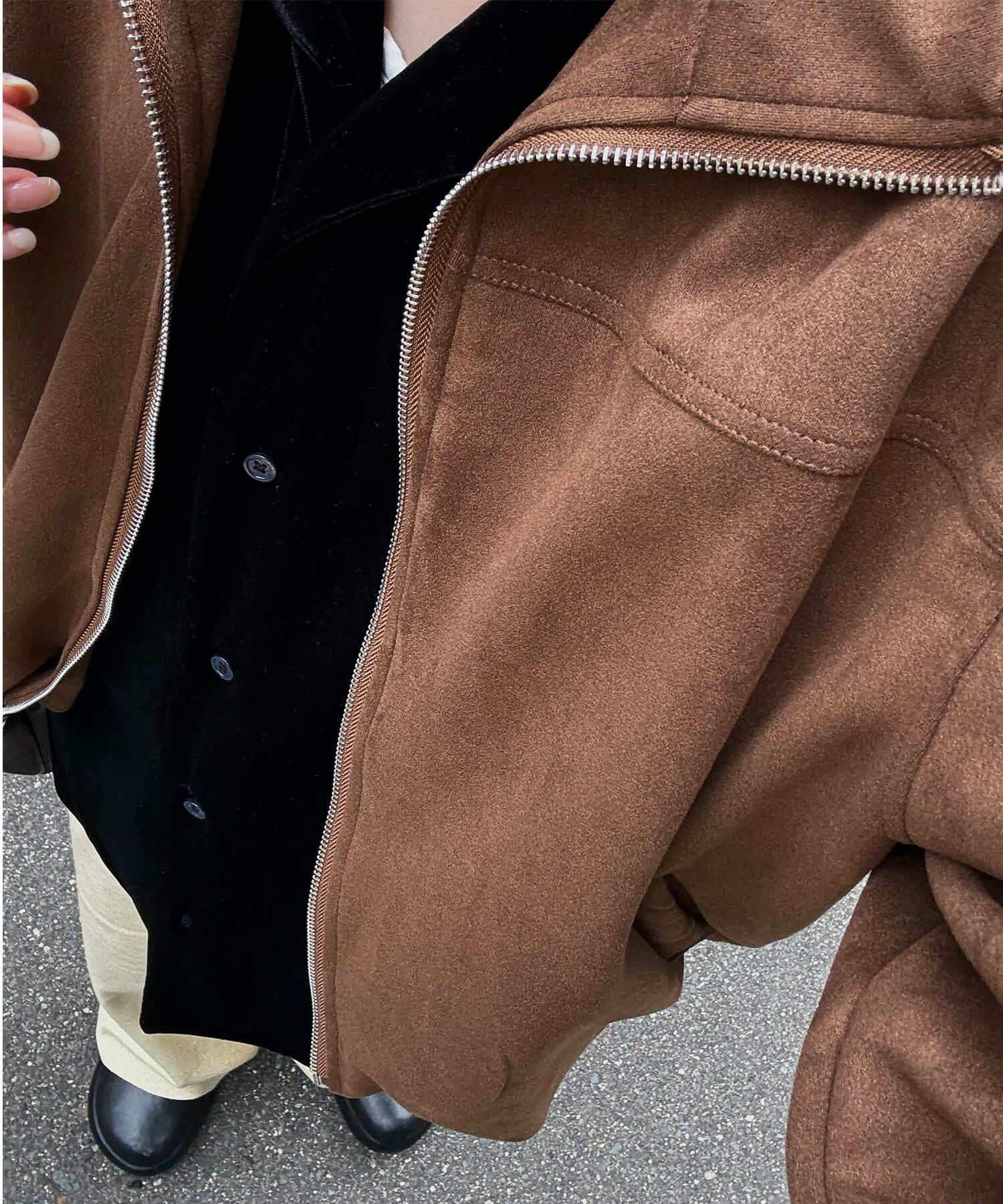 スエードジップブルゾン | Suede zip blouson (eri. select)