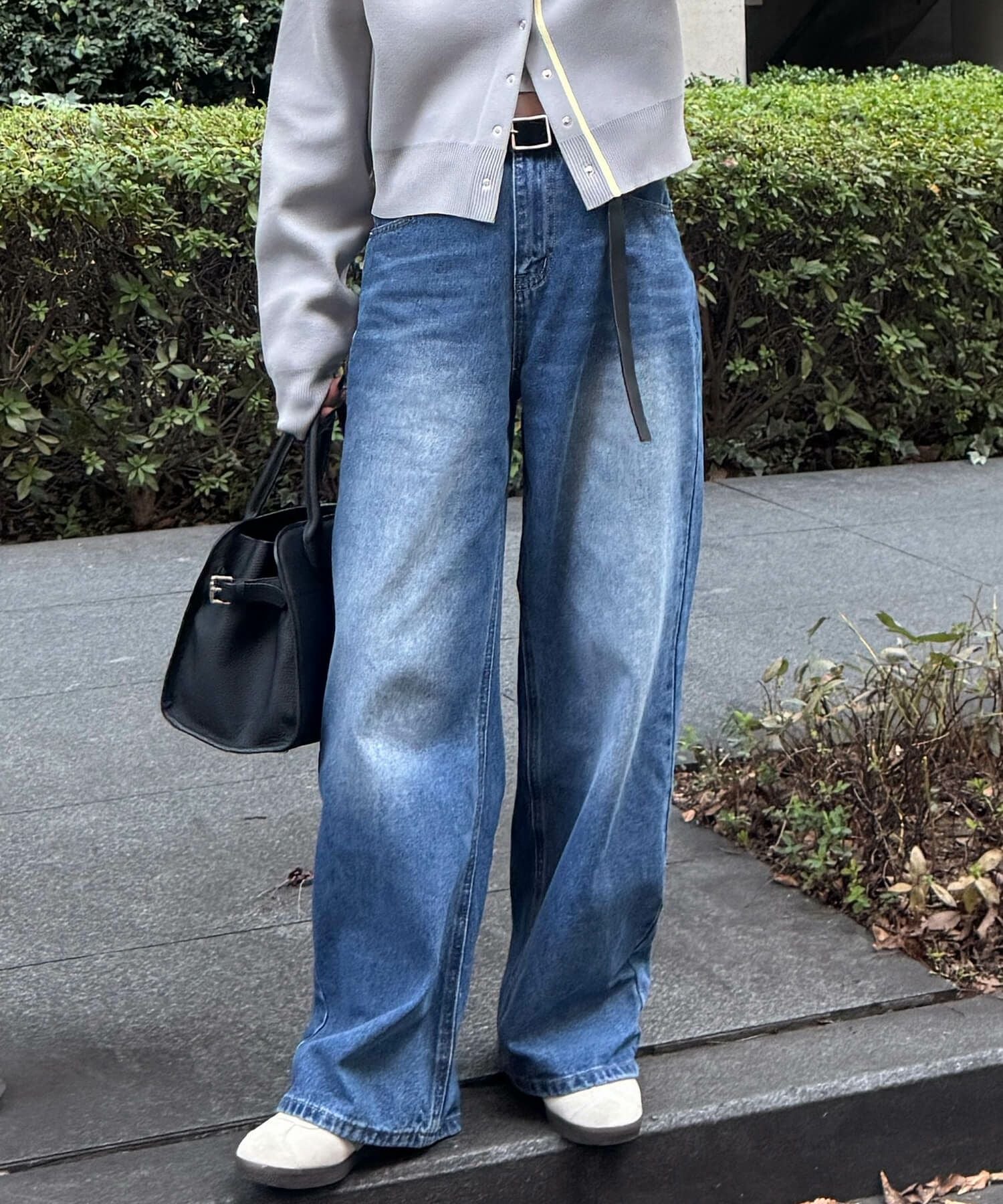 バックダブルポケットワイドデニム | Back double pocket wide denim