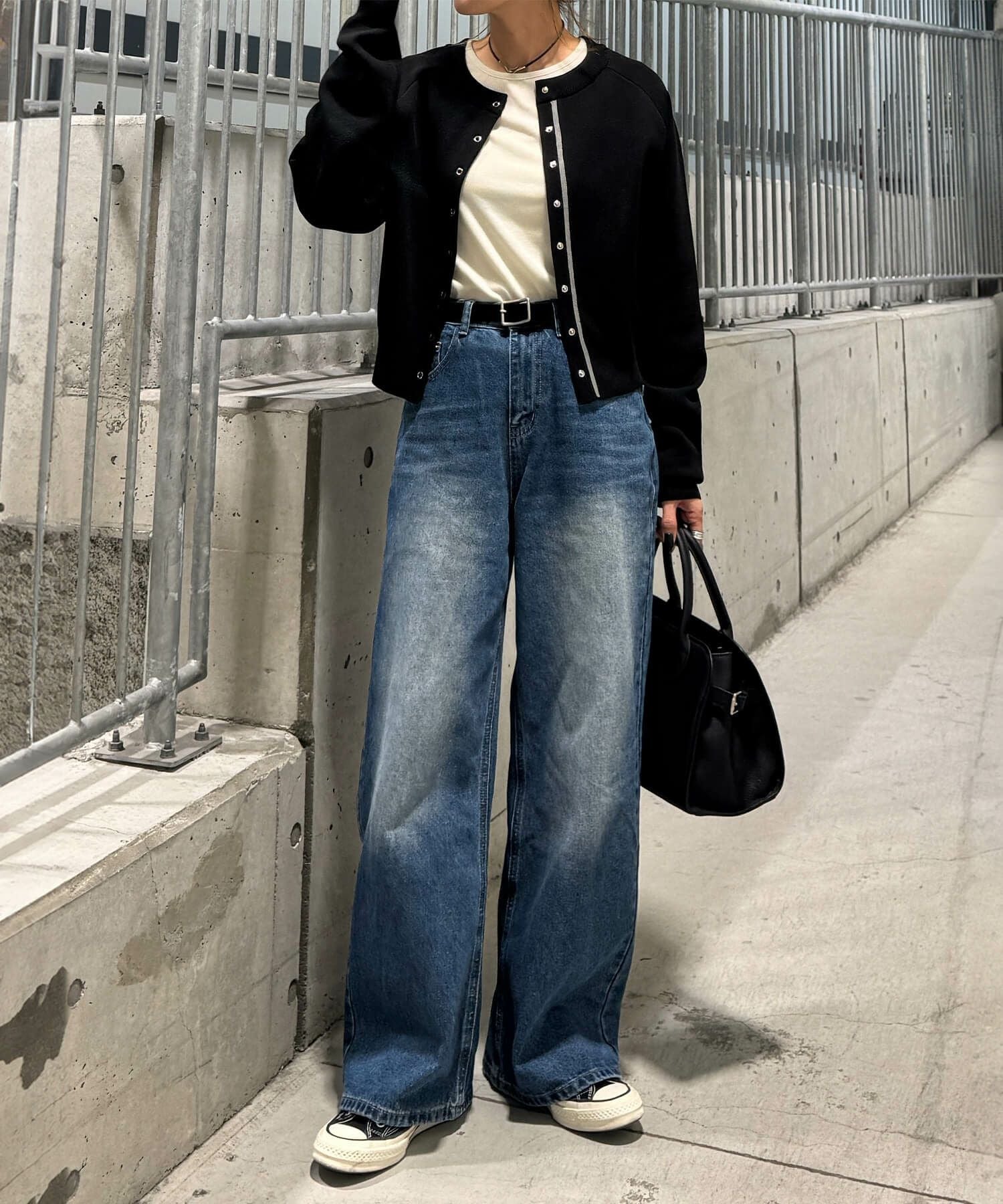 バックダブルポケットワイドデニム | Back double pocket wide denim