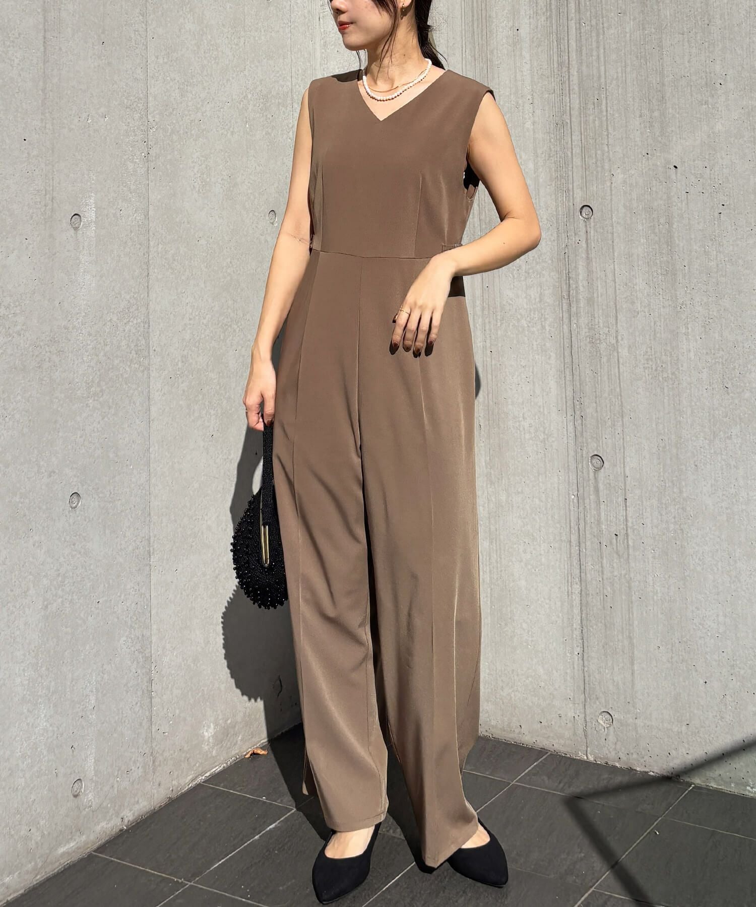 2wayシアースリーブパンツドレス | 2way sheer sleeve pants dress