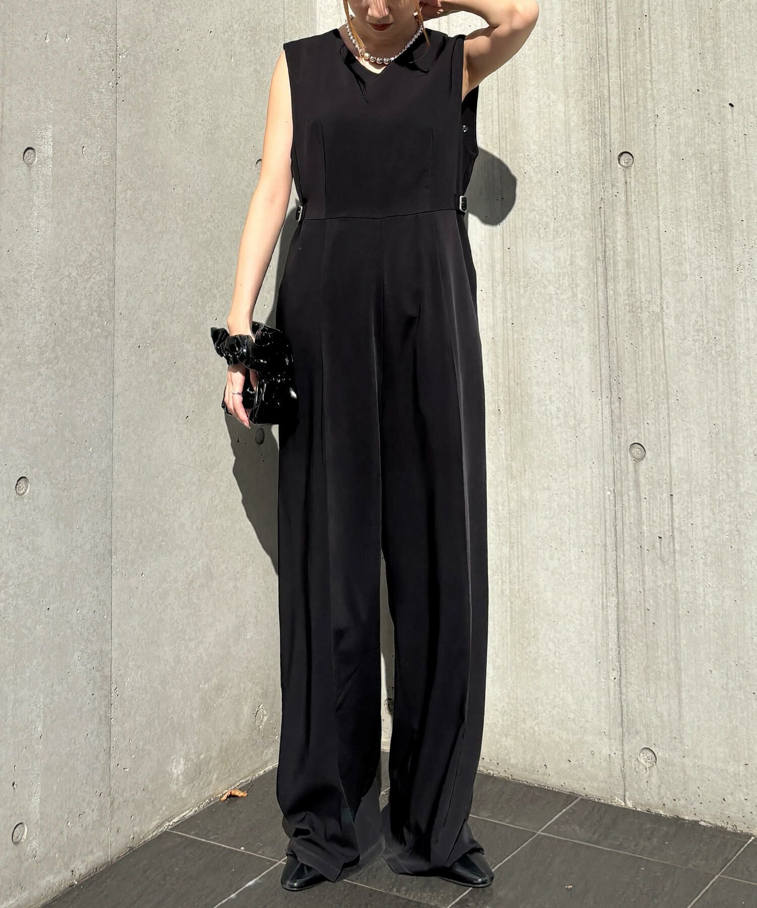2wayシアースリーブパンツドレス | 2way sheer sleeve pants dress