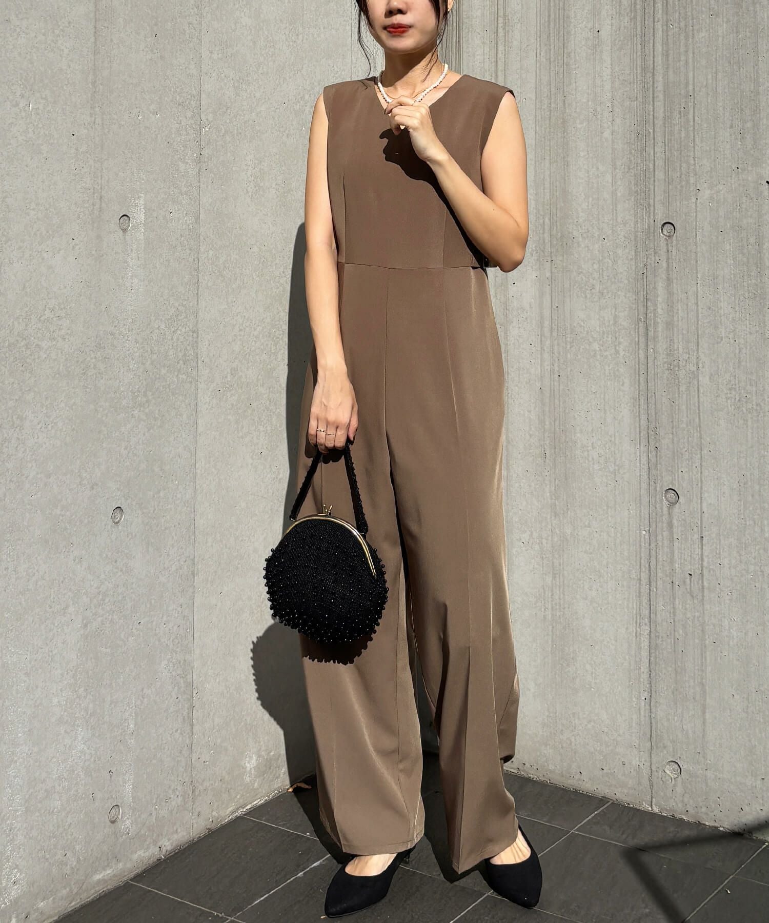 2wayシアースリーブパンツドレス | 2way sheer sleeve pants dress