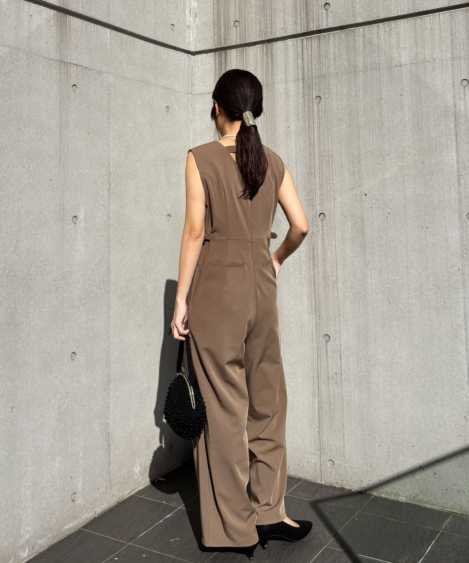 2wayシアースリーブパンツドレス | 2way sheer sleeve pants dress 2wayシアースリーブパンツドレス | 2way sheer sleeve pants dress
