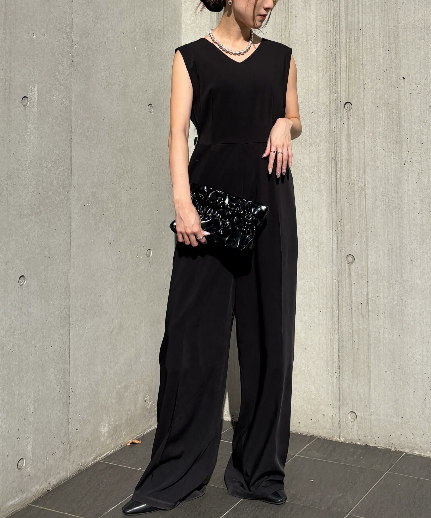 2wayシアースリーブパンツドレス | 2way sheer sleeve pants dress