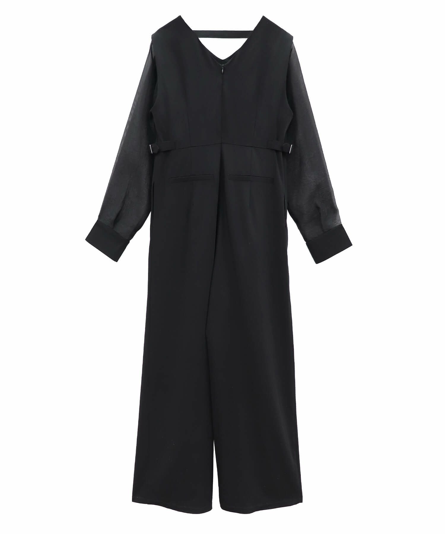 ワンピース ISOOK 2way sheer sleeve pants dress 2wayシアースリーブパンツドレス | 2way sheer sleeve pants dress