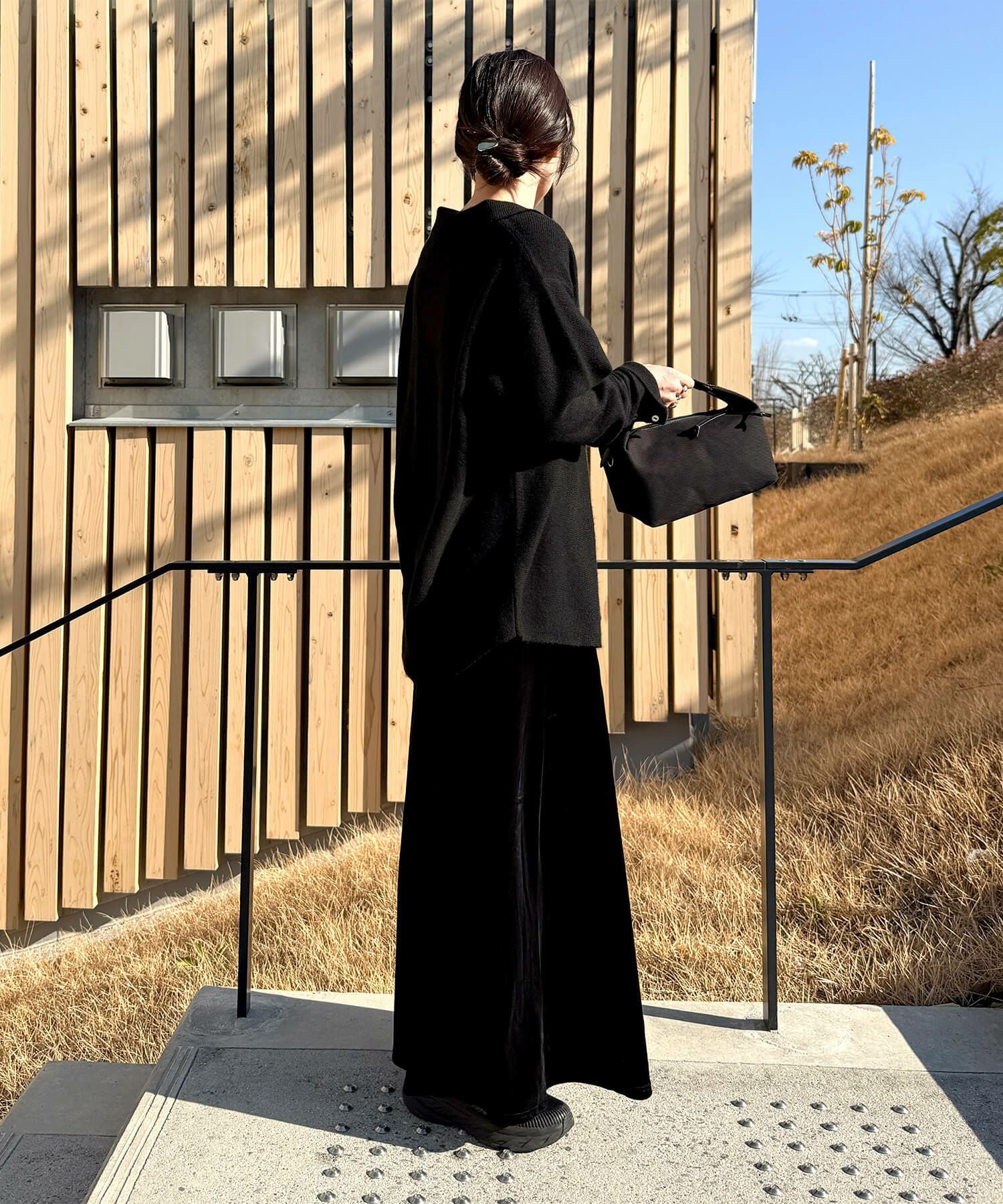 ベロアAラインロングスカート | Velour A line long skirt (eri. select)