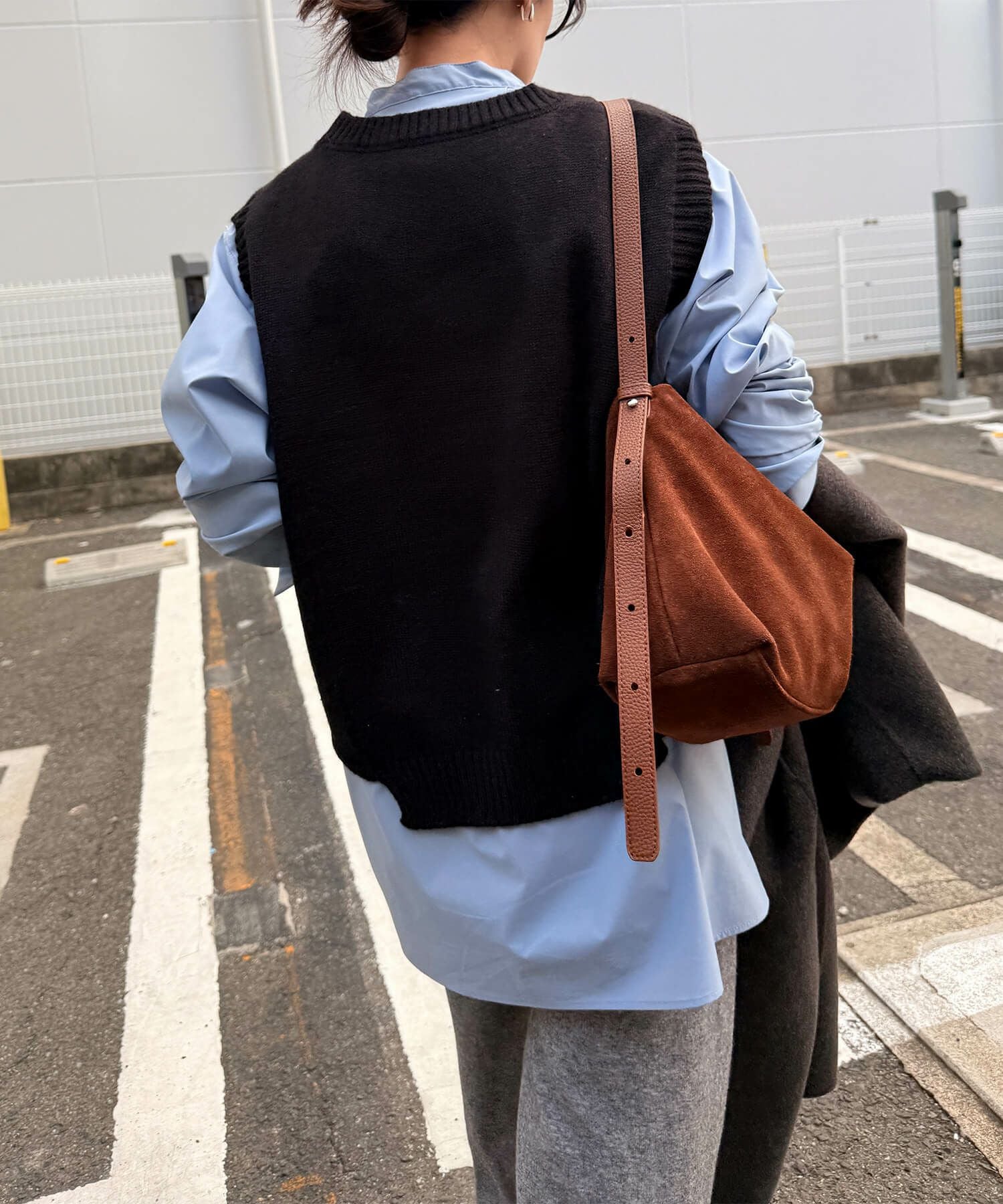 アシンメトリーデザインニットベスト | Asymmetry design knit vest