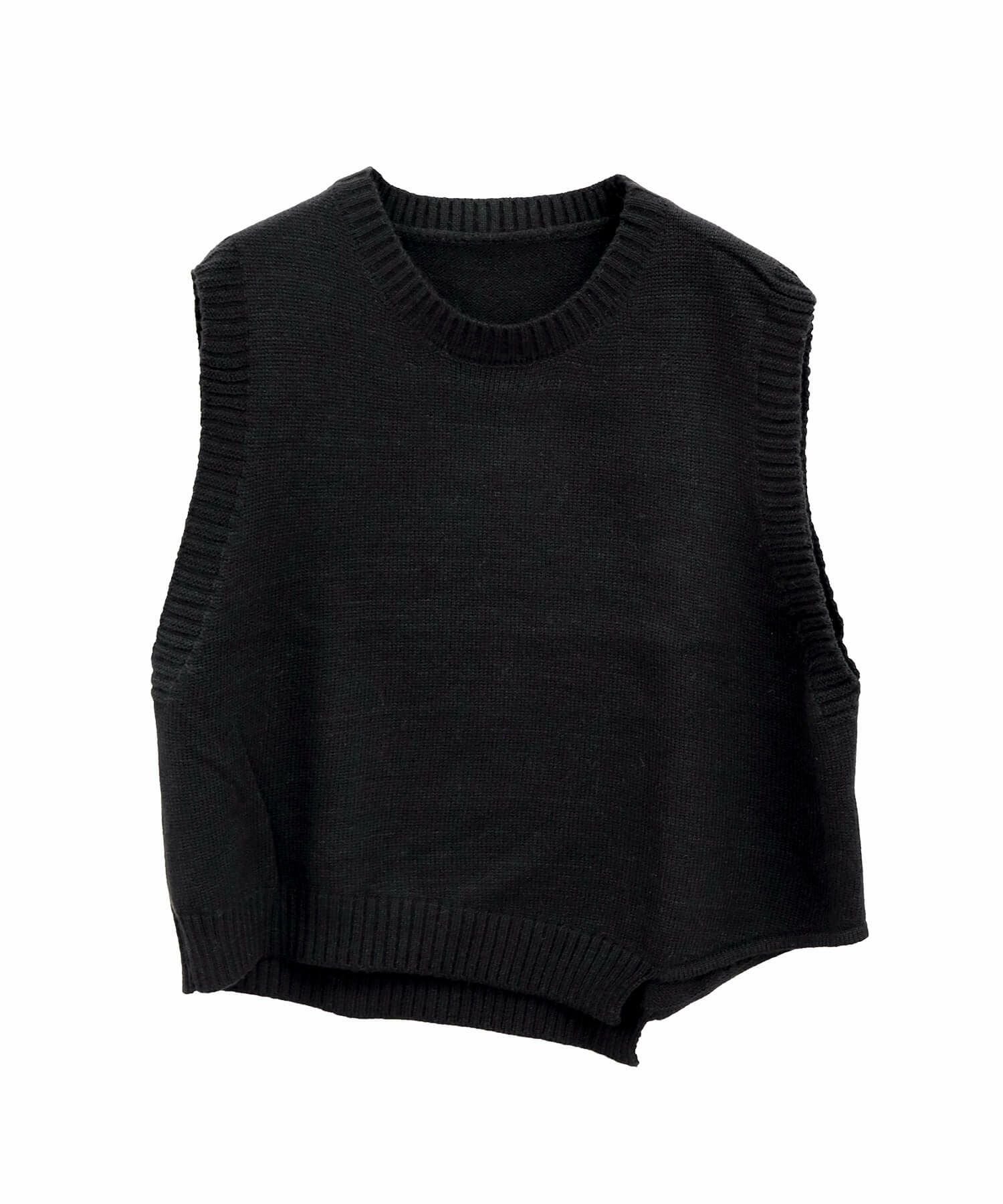 アシンメトリーデザインニットベスト | Asymmetry design knit vest