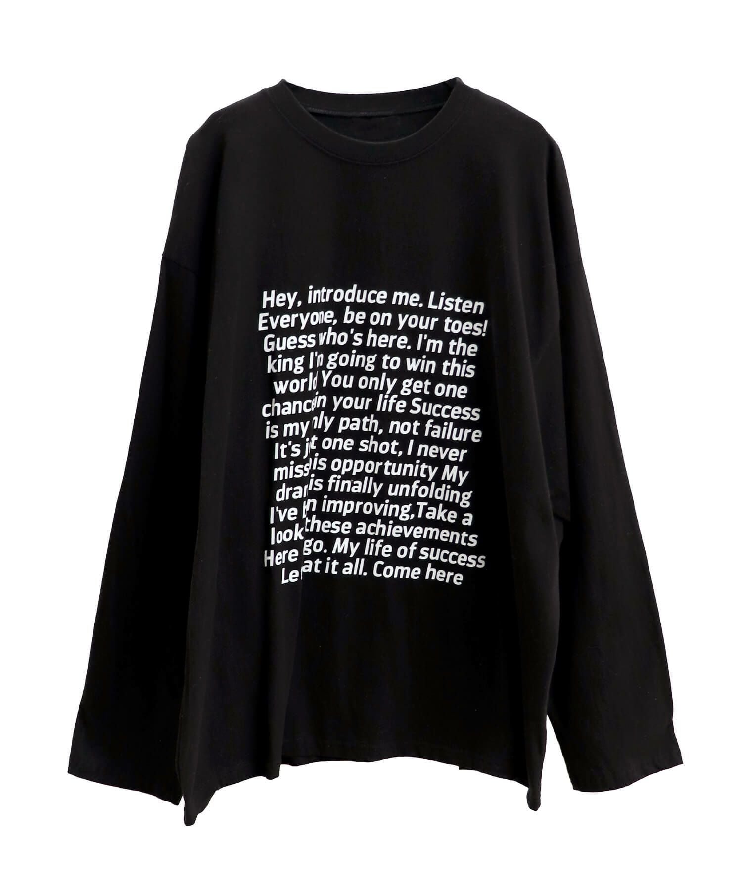 オーバーサイズロゴプリントロンT | Over size logo print long tee