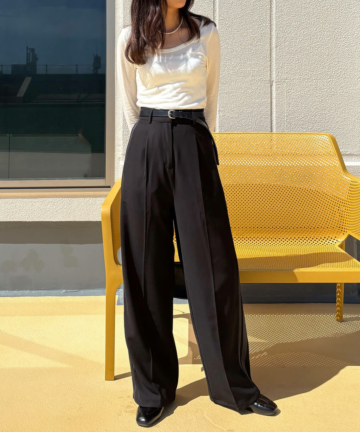 ま*お様 kolor サイドラインワイドスラックスパンツ 1 20WCL P05 サイドラインワイドスラックス | Side line wide slacks (isook select)