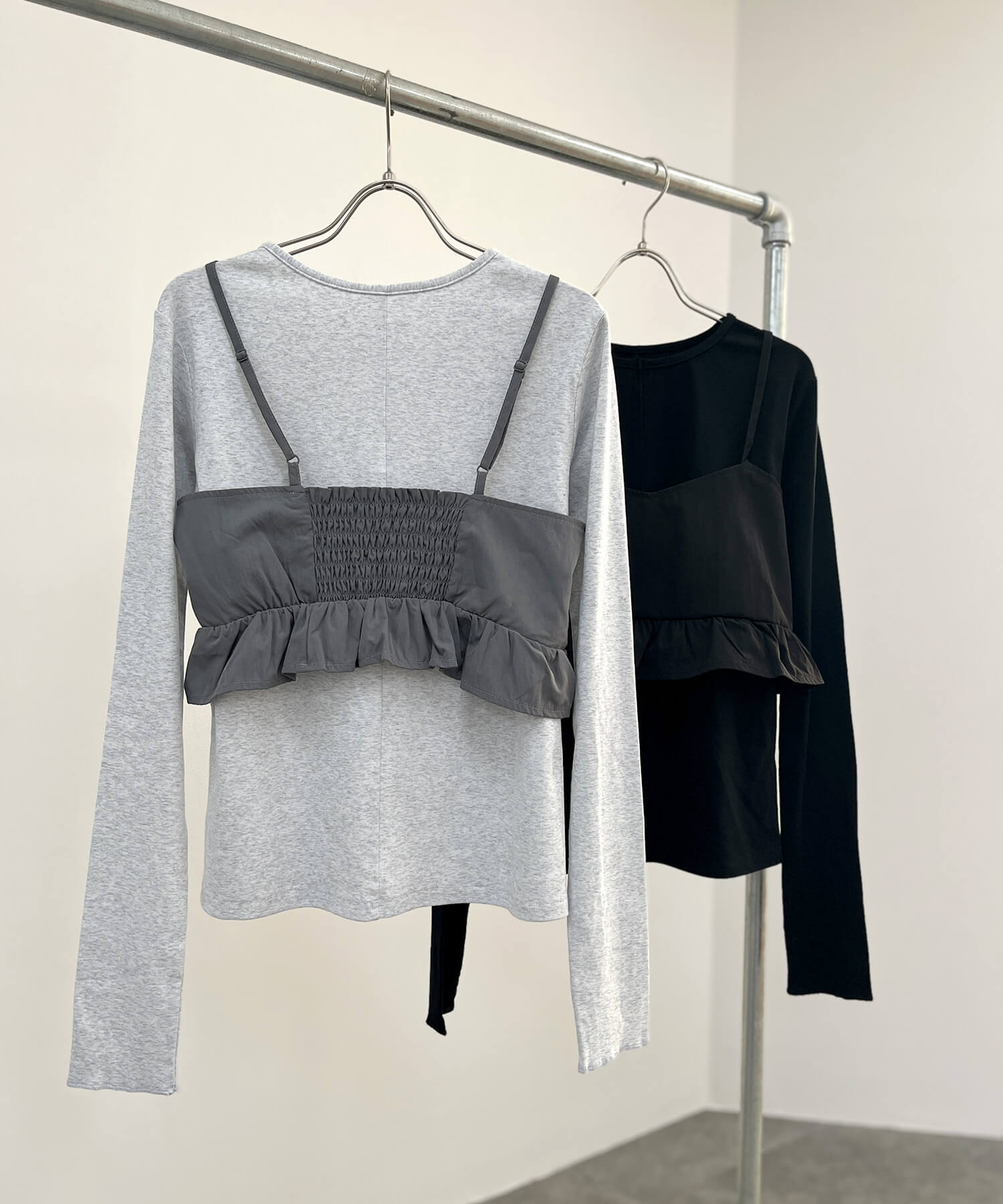 ビスチェ&スリットロンTセット | Buistier & slit long tee set