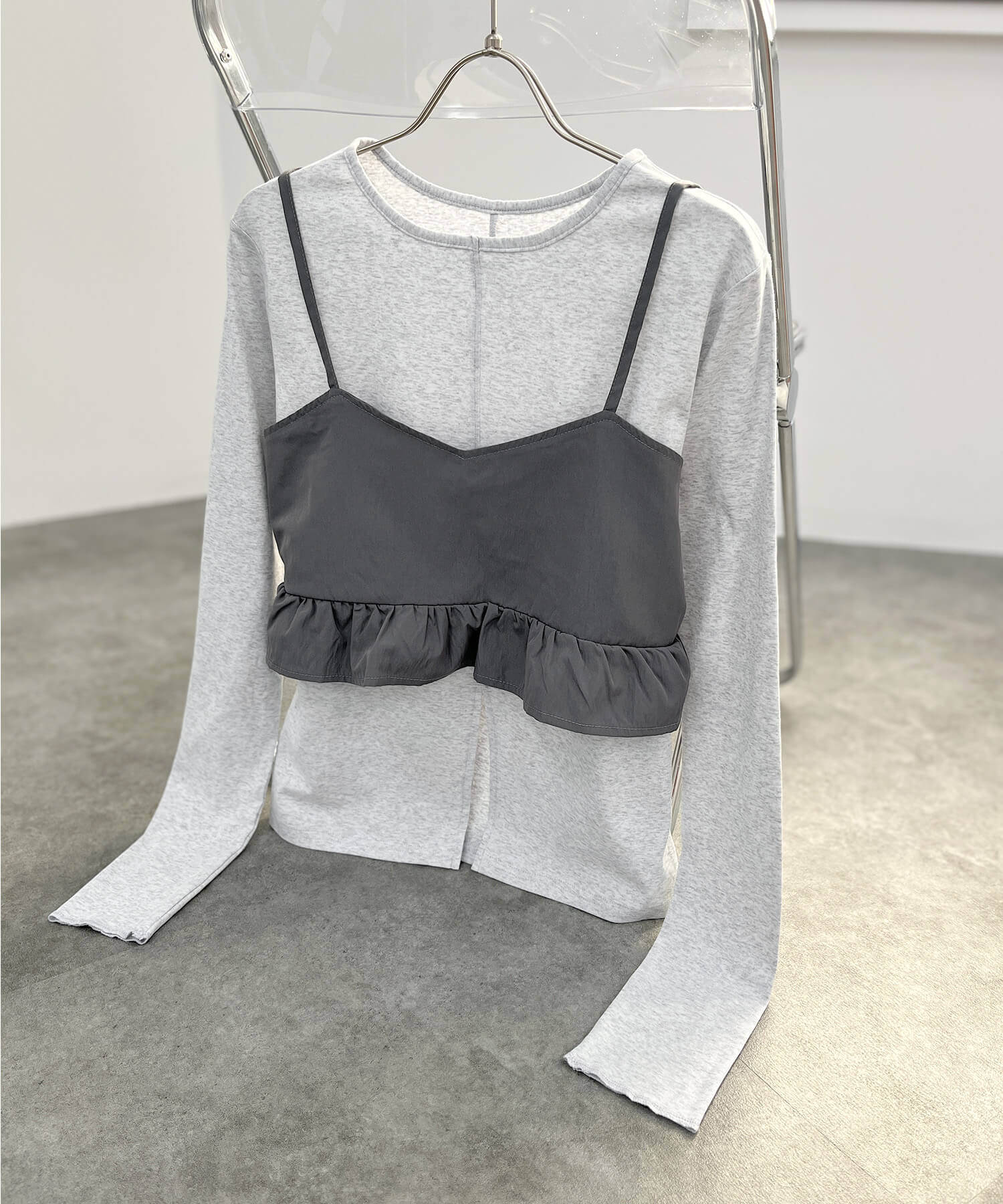 ビスチェ&スリットロンTセット | Buistier & slit long tee set