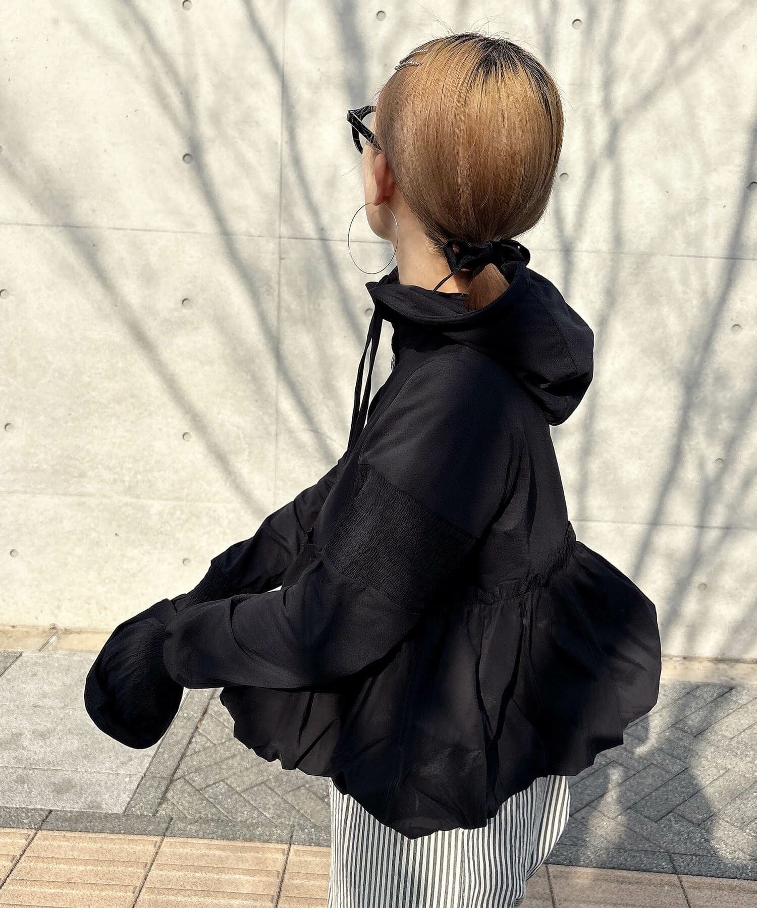 UVカットペプラムフーディ | UV cut peplum hoodie (comochi original)