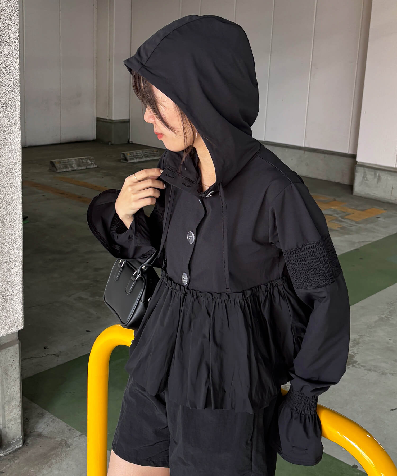 UVカットペプラムフーディ | UV cut peplum hoodie (comochi original)