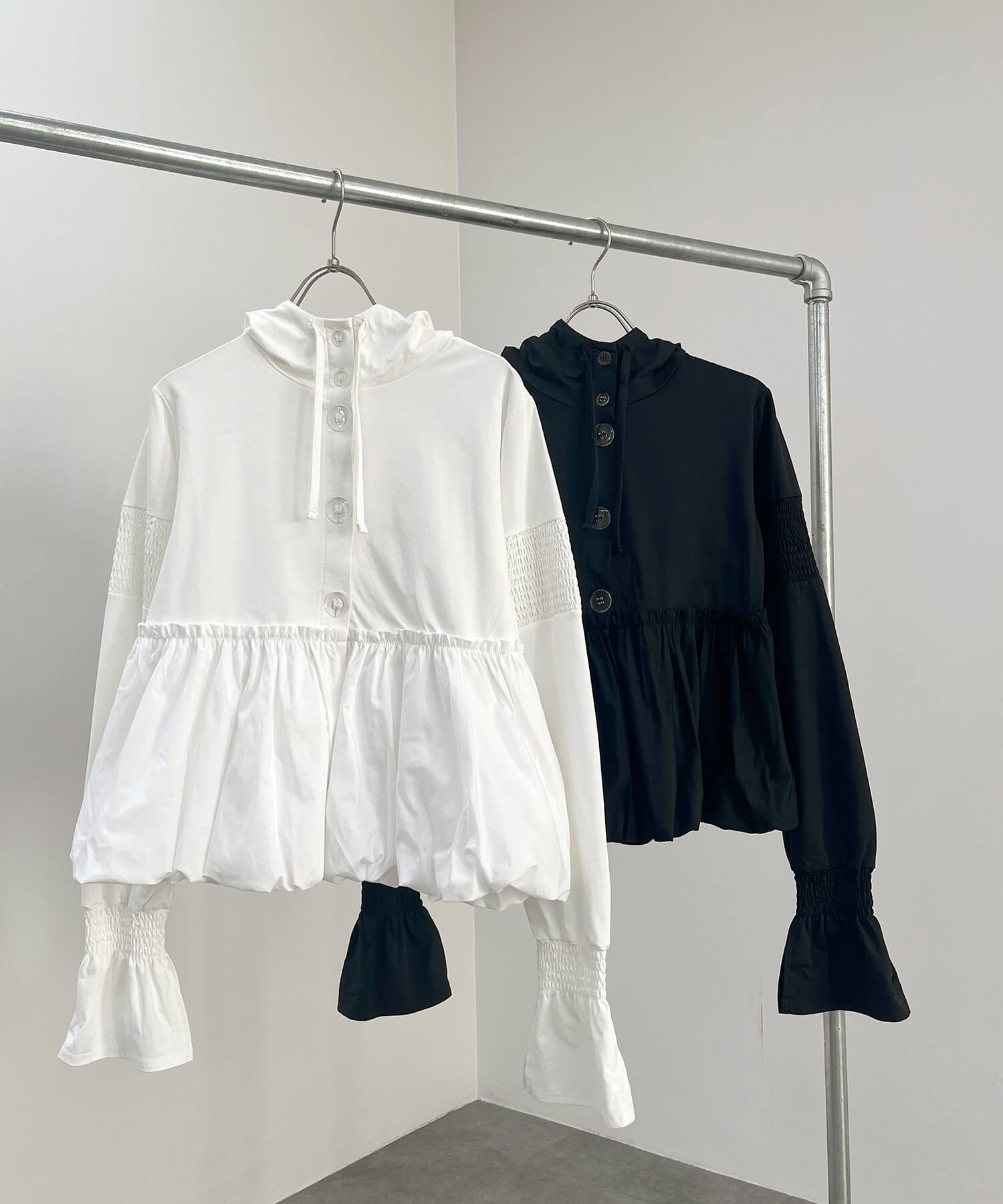 UVカットペプラムフーディ | UV cut peplum hoodie (comochi original)