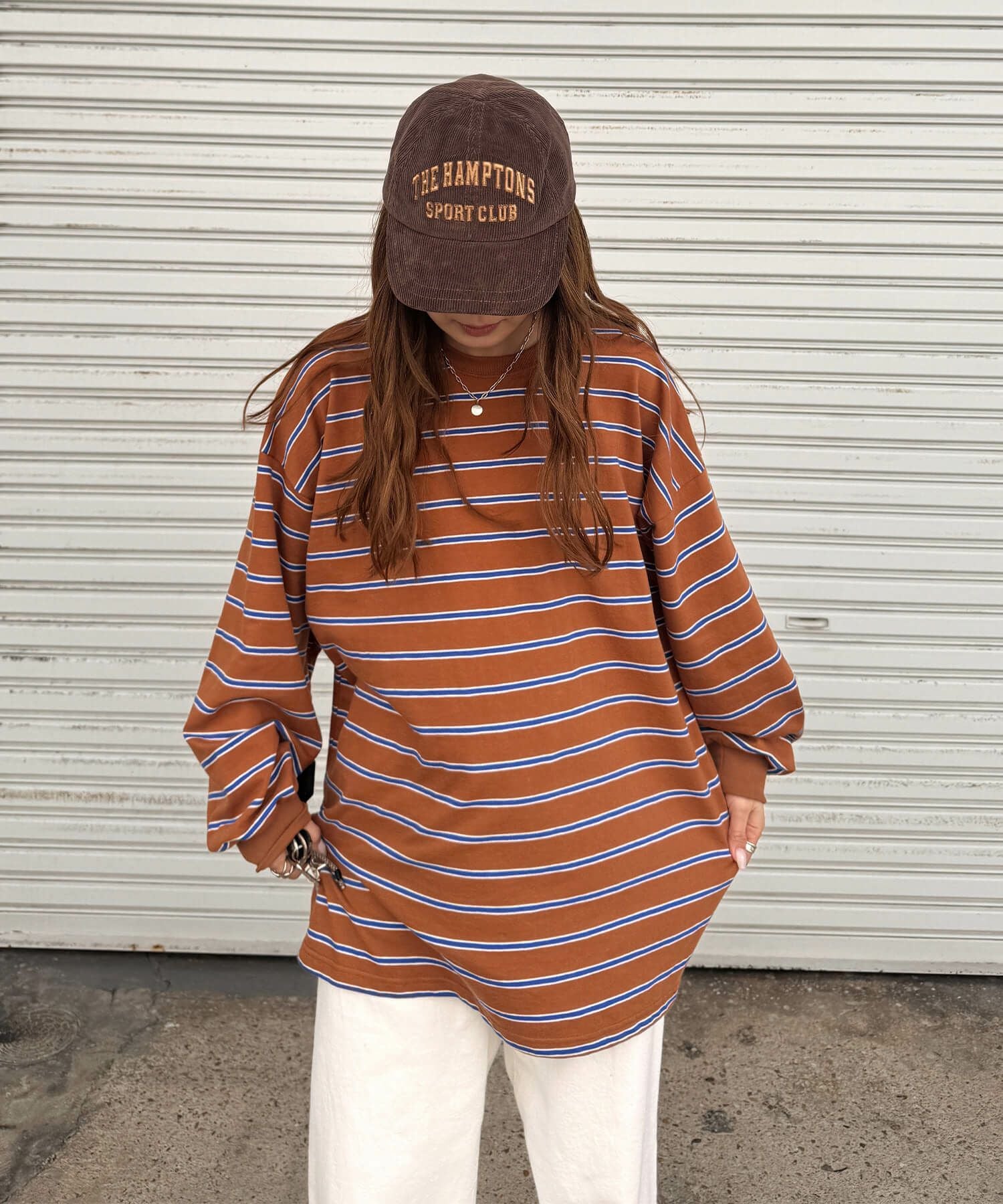 マルチボーダーロングTシャツ | Multi border long tee (chiica select)