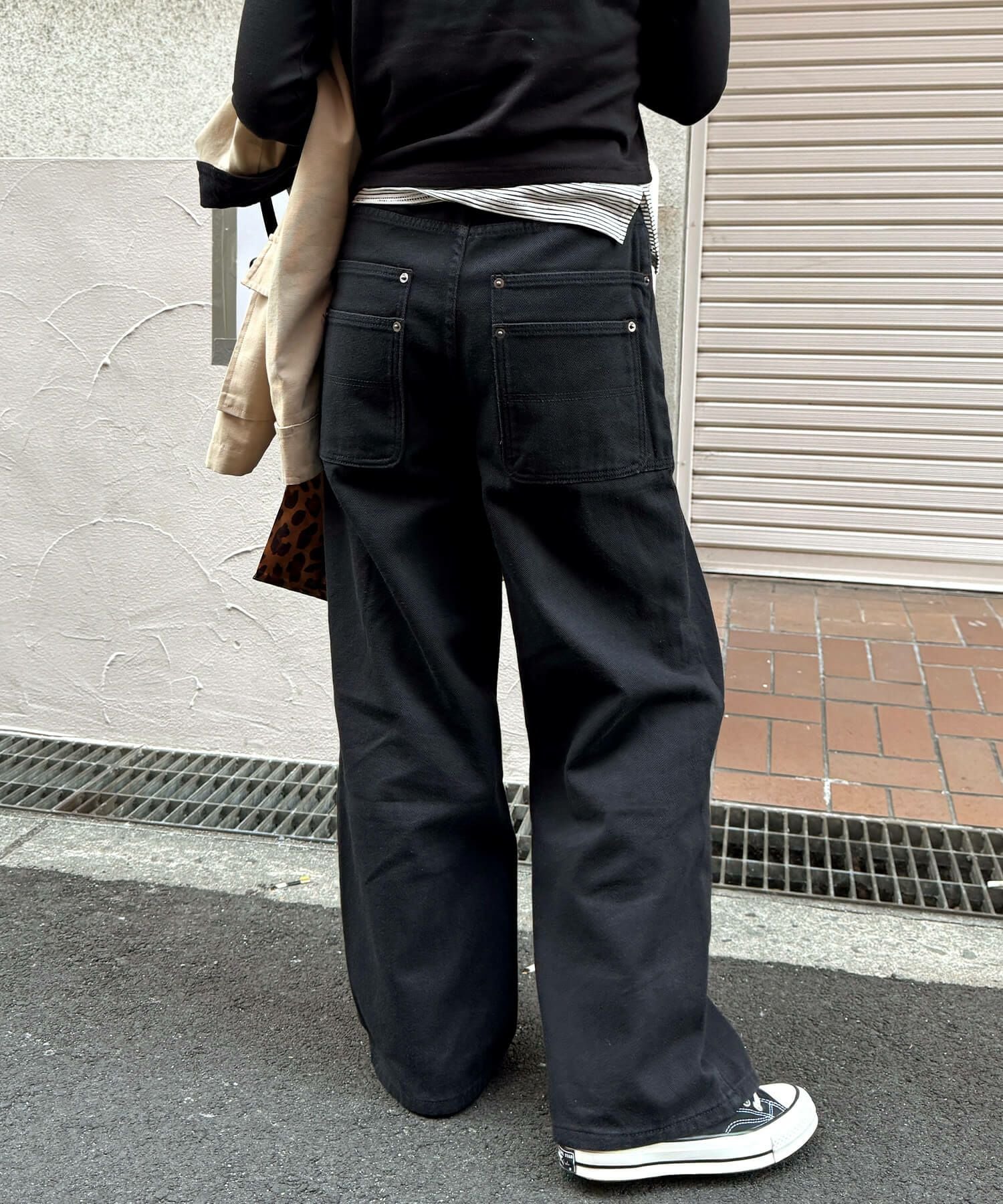 コットンワイドタックパンツ | Cotton wide tuck pants (chiica select)