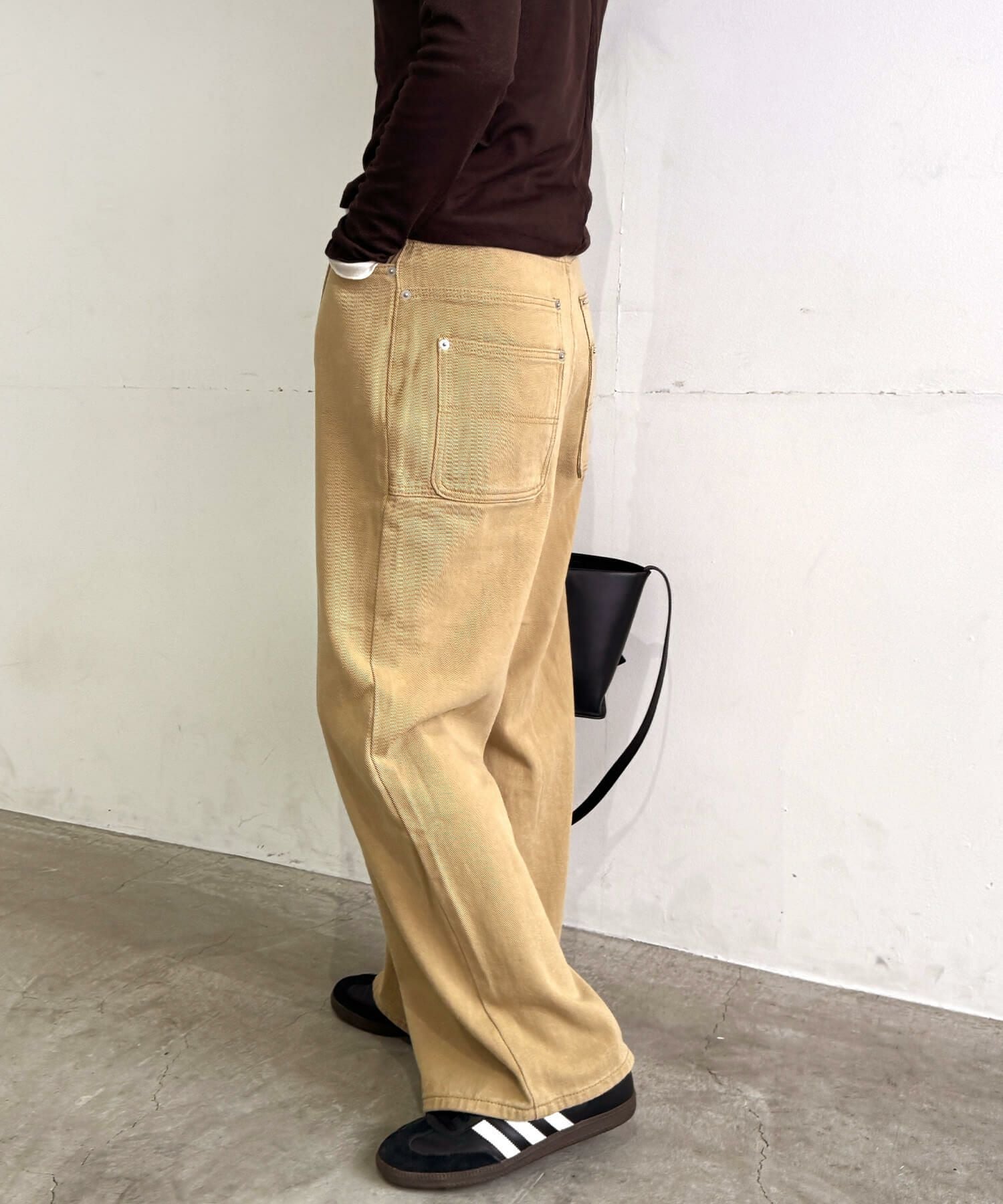 コットンワイドタックパンツ | Cotton wide tuck pants (chiica select)