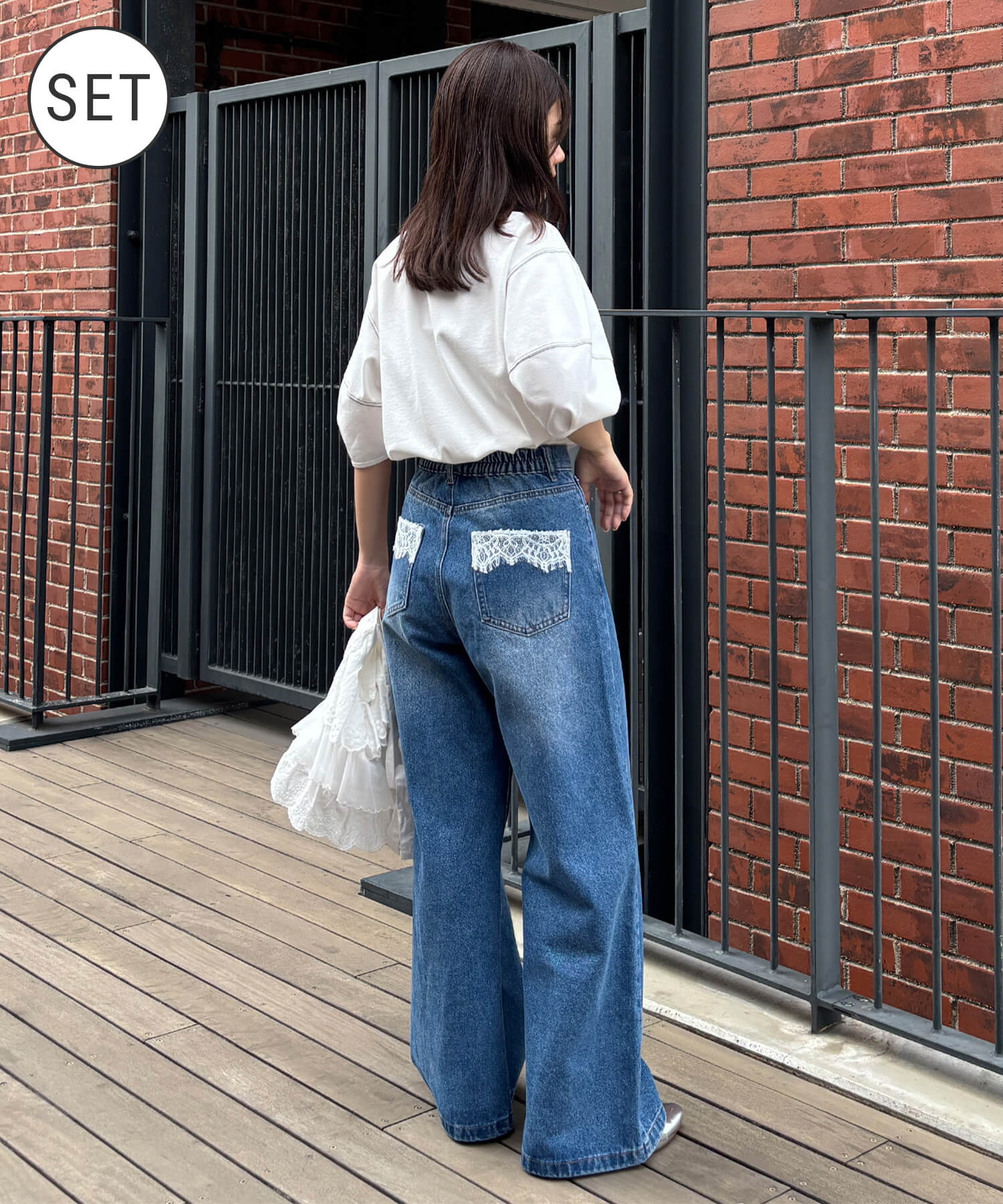 ダメージホワイトデニム | Damaged white denims(chiica select)