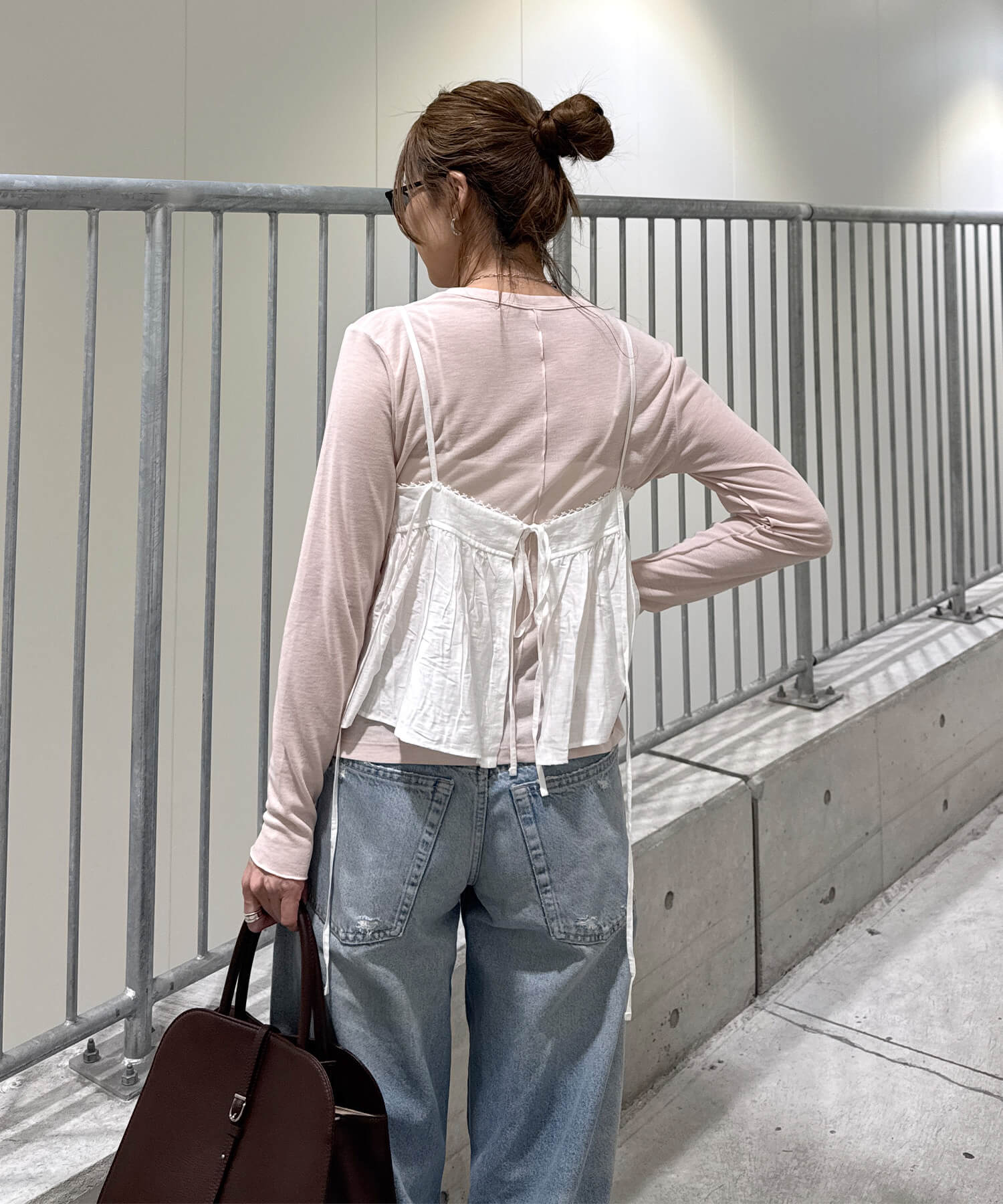 バックリボンキャミソールビスチェ | Back ribbon camisole bustier